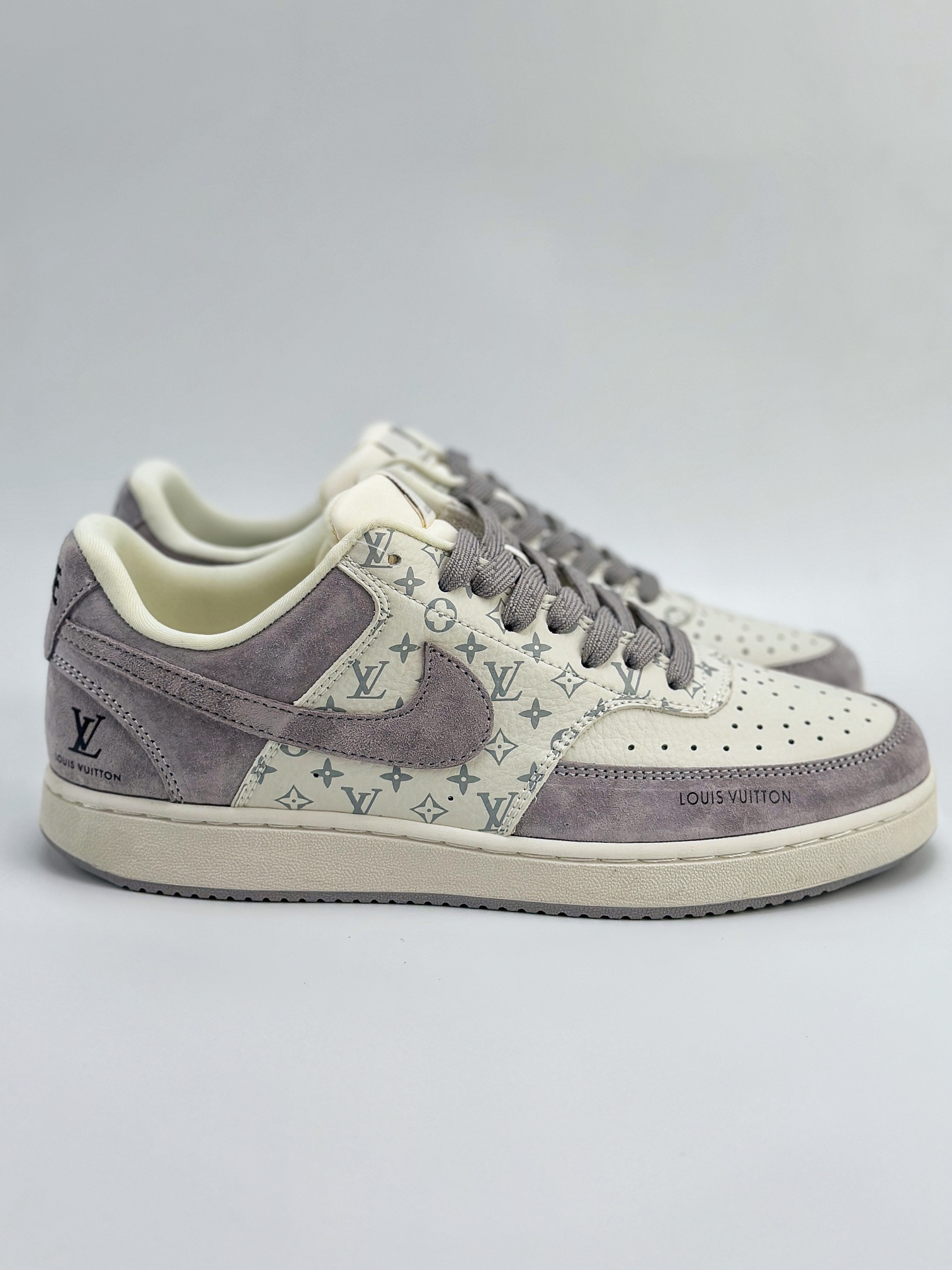 Nike Court Vision Low x Louis Vuitton 米浅紫 休闲运动板鞋 FD5188-888