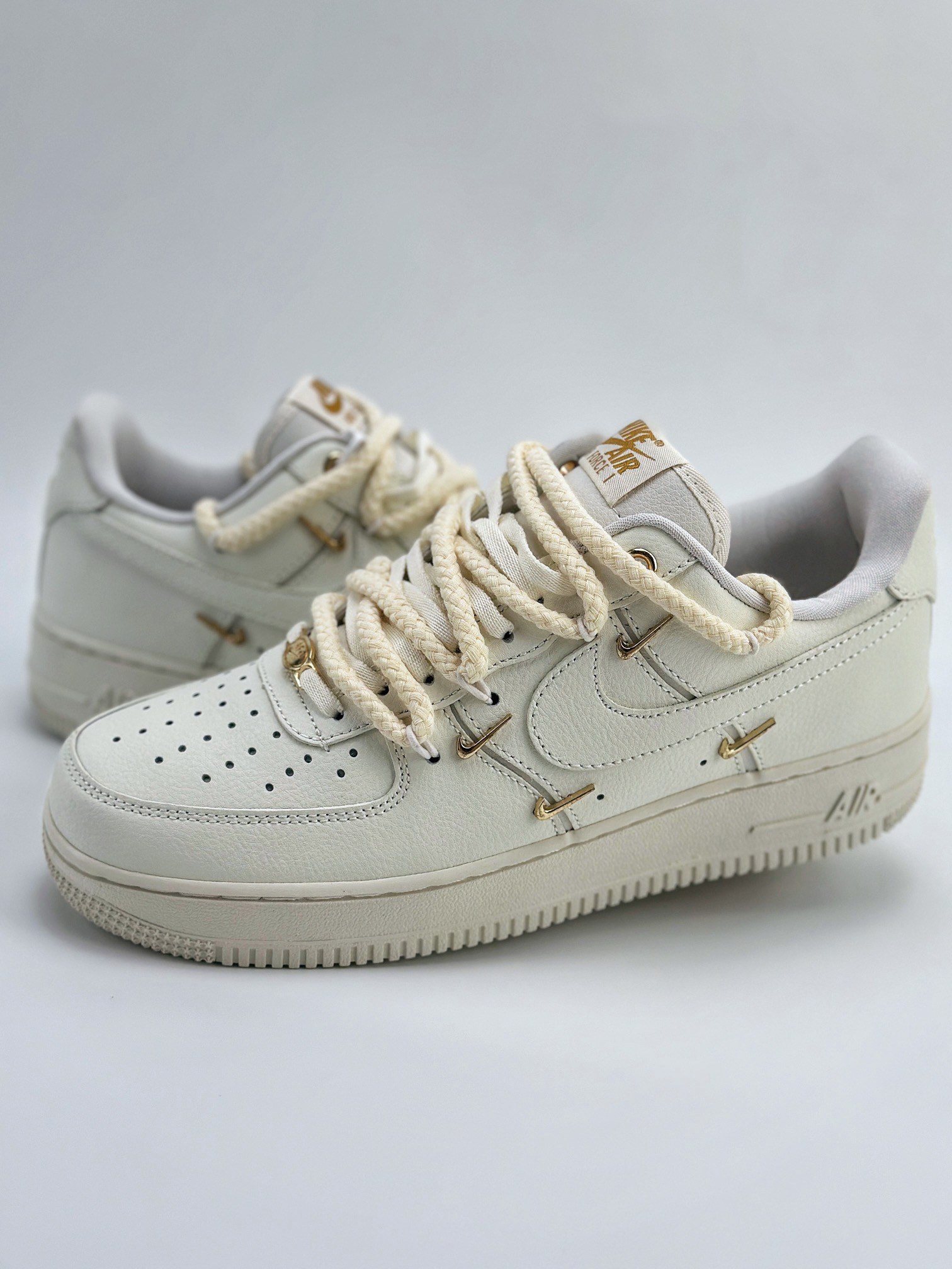 Air Force 1 Low 07 Mini Gold 白金四铁钩绑带 FX3654-111