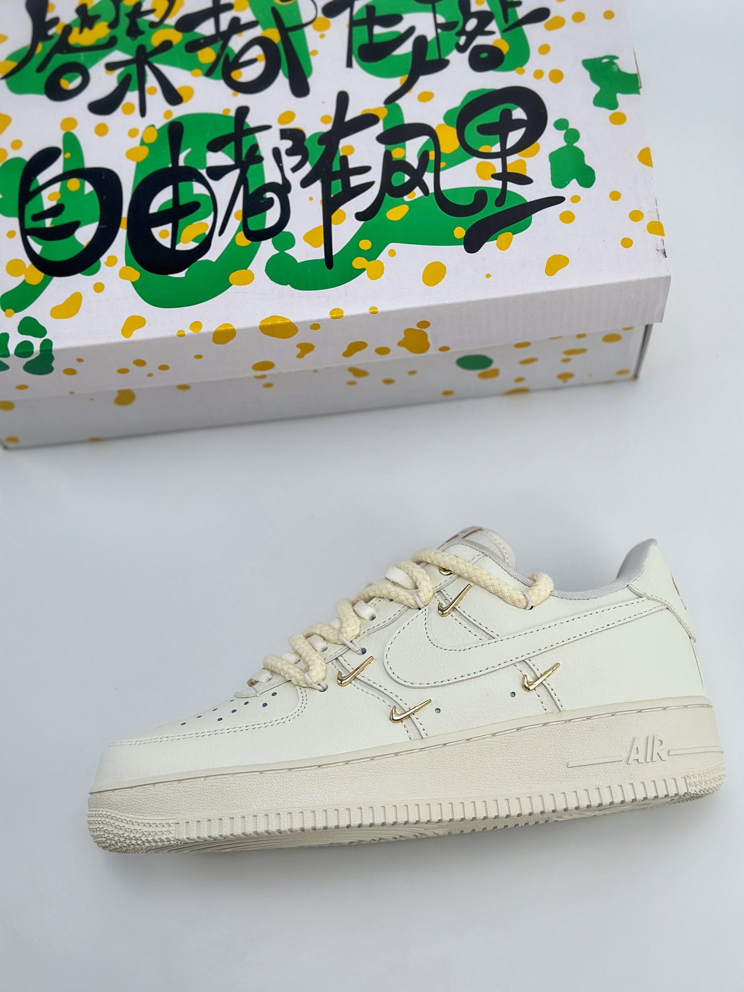 Air Force 1 Low 07 Mini Gold 白金四铁钩绑带 FX3654-111