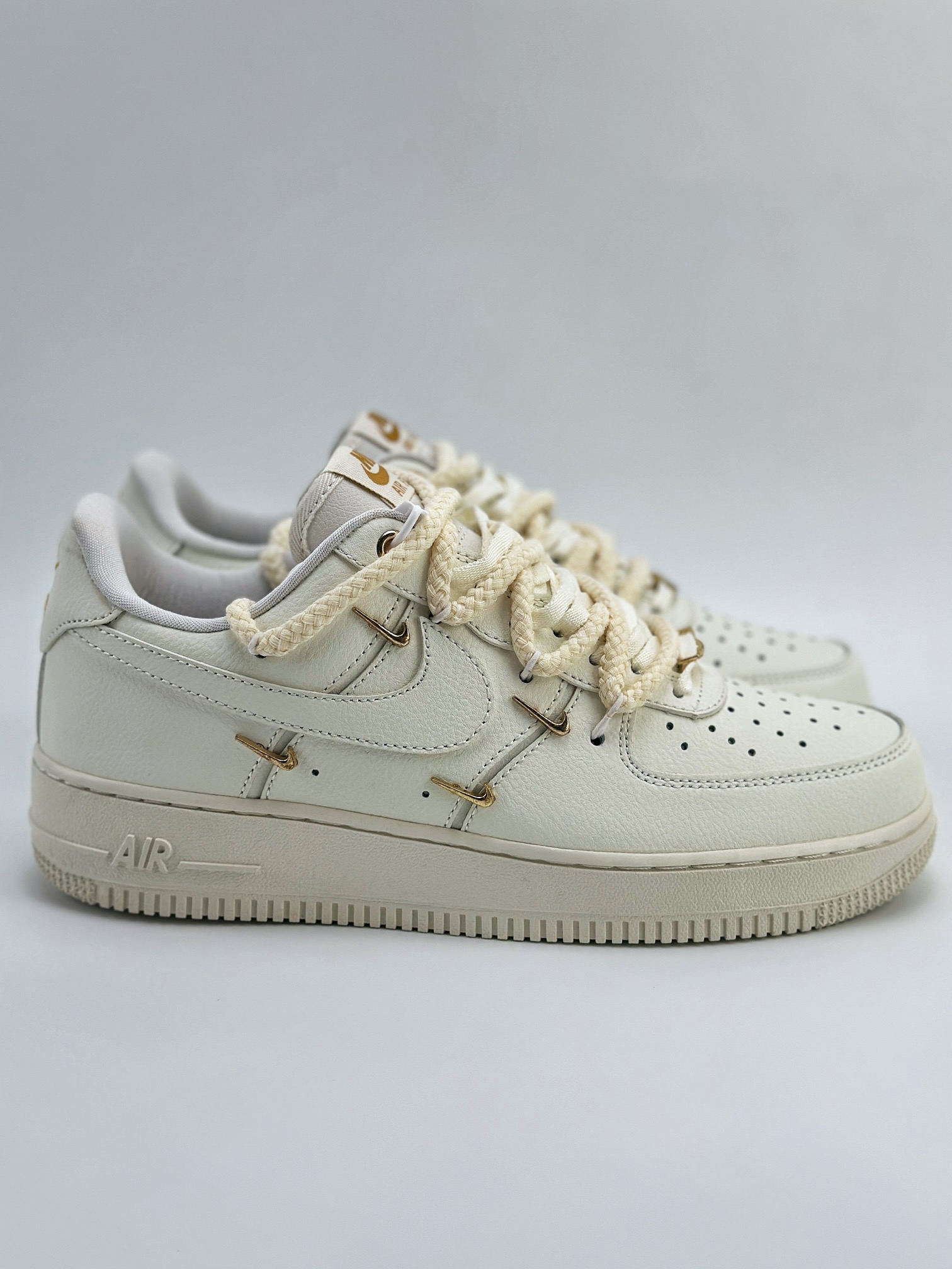 Air Force 1 Low 07 Mini Gold 白金四铁钩绑带 FX3654-111