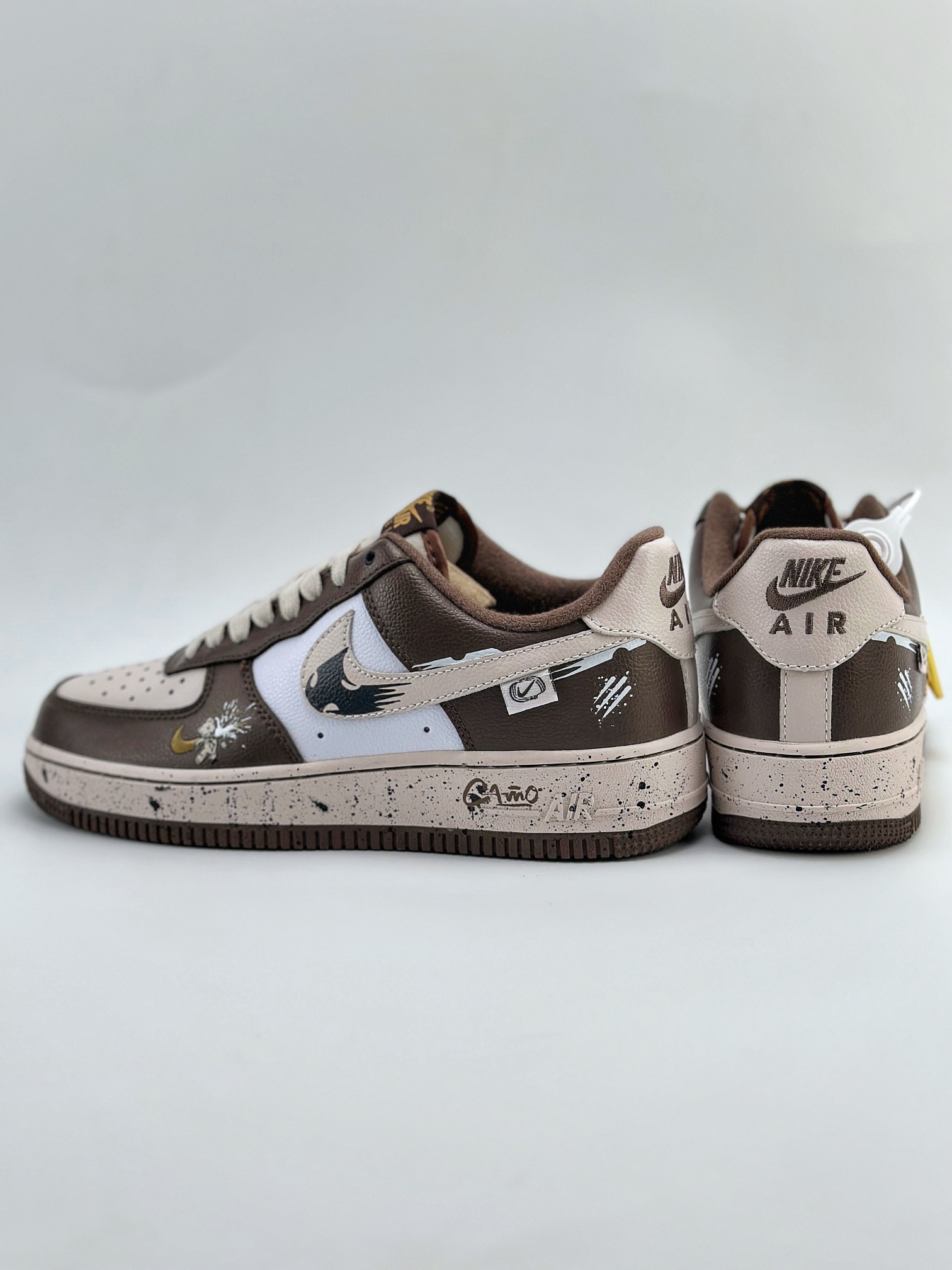 Nike Air Force 1 Low 07 定制 枪杀小熊 白棕 DB3301-770