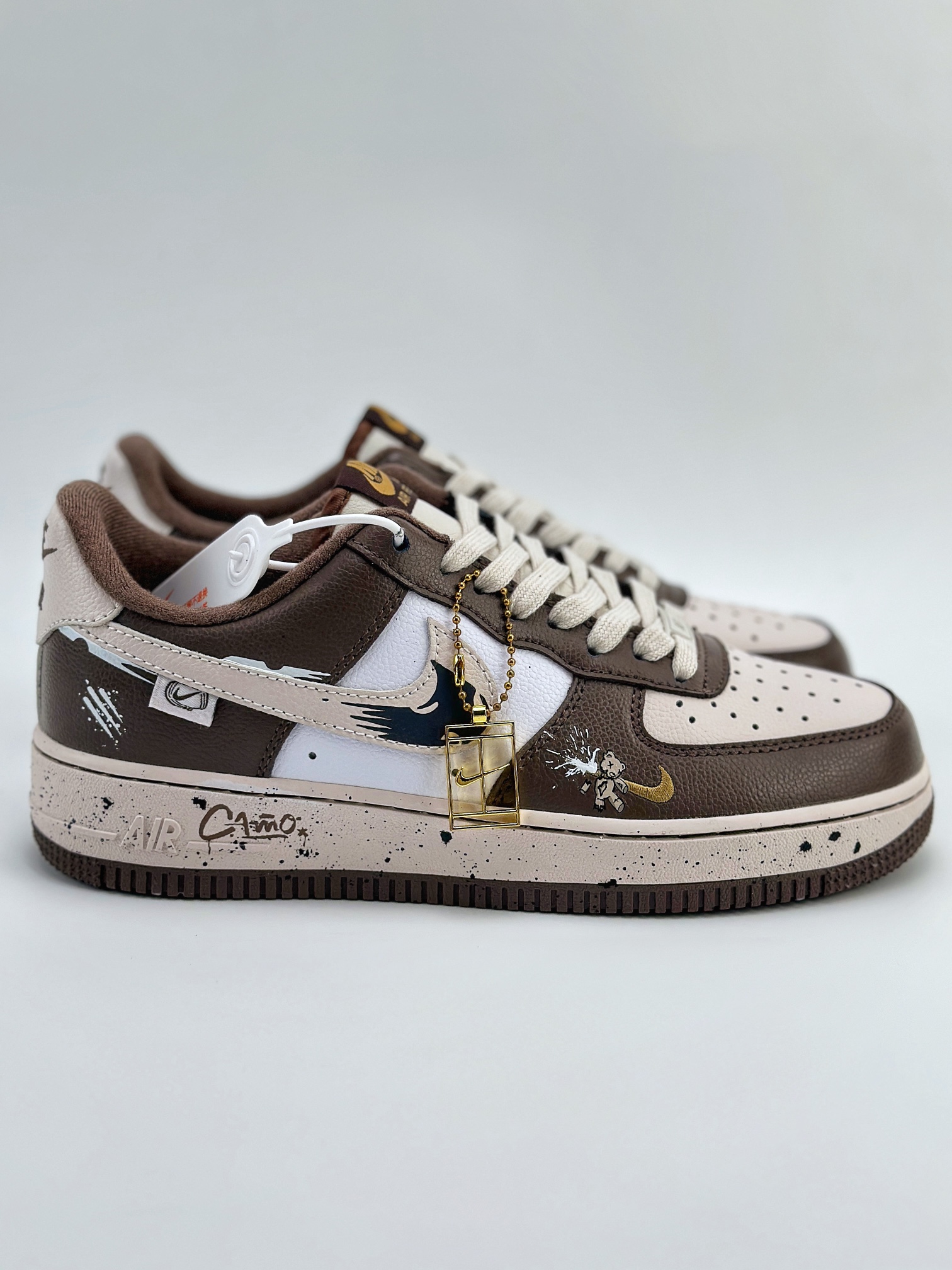 Nike Air Force 1 Low 07 定制 枪杀小熊 白棕 DB3301-770