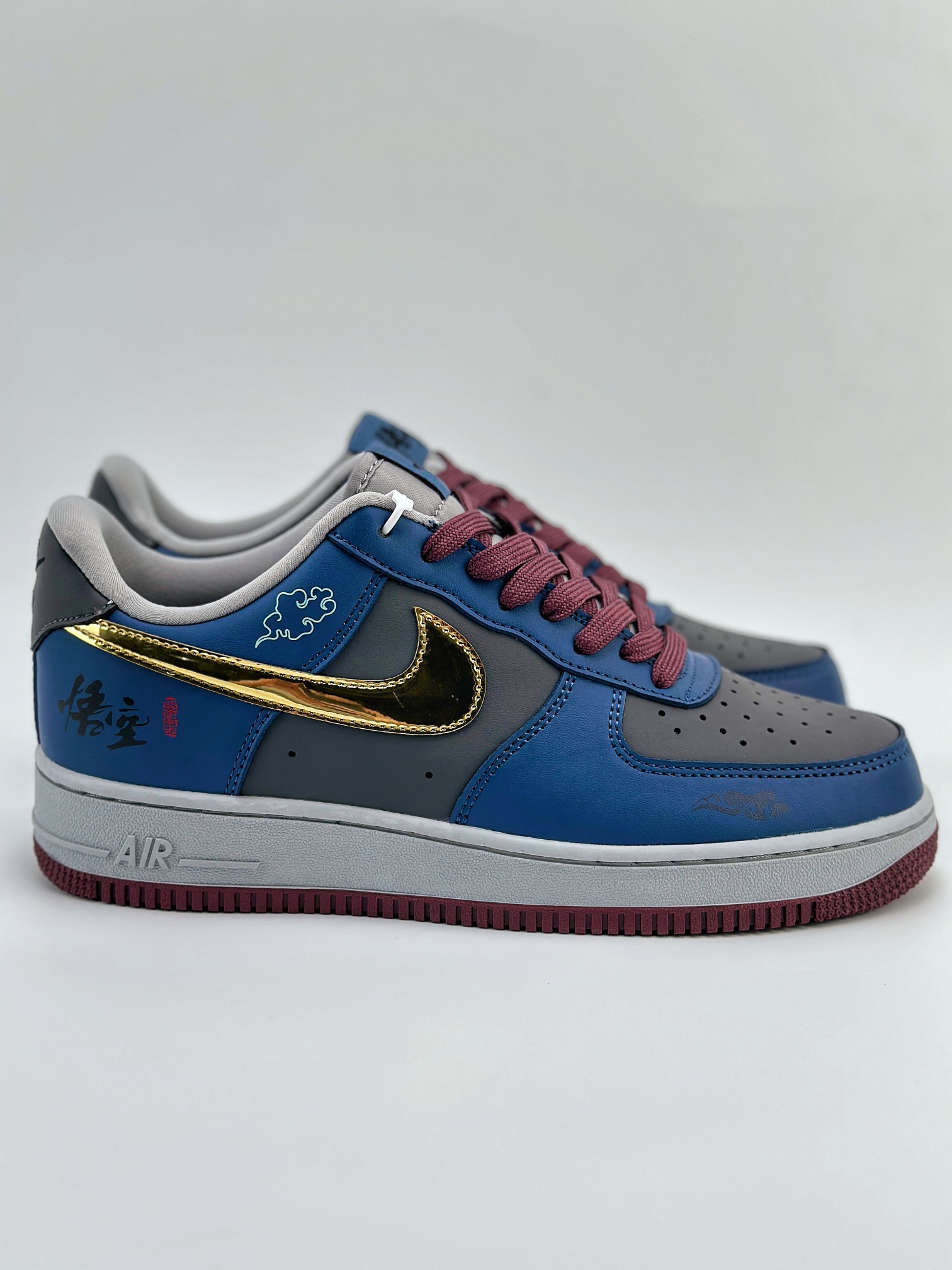 Nike Air Force 1 Low 07 定制 黑神话悟空 蓝灰金  CW2288-111