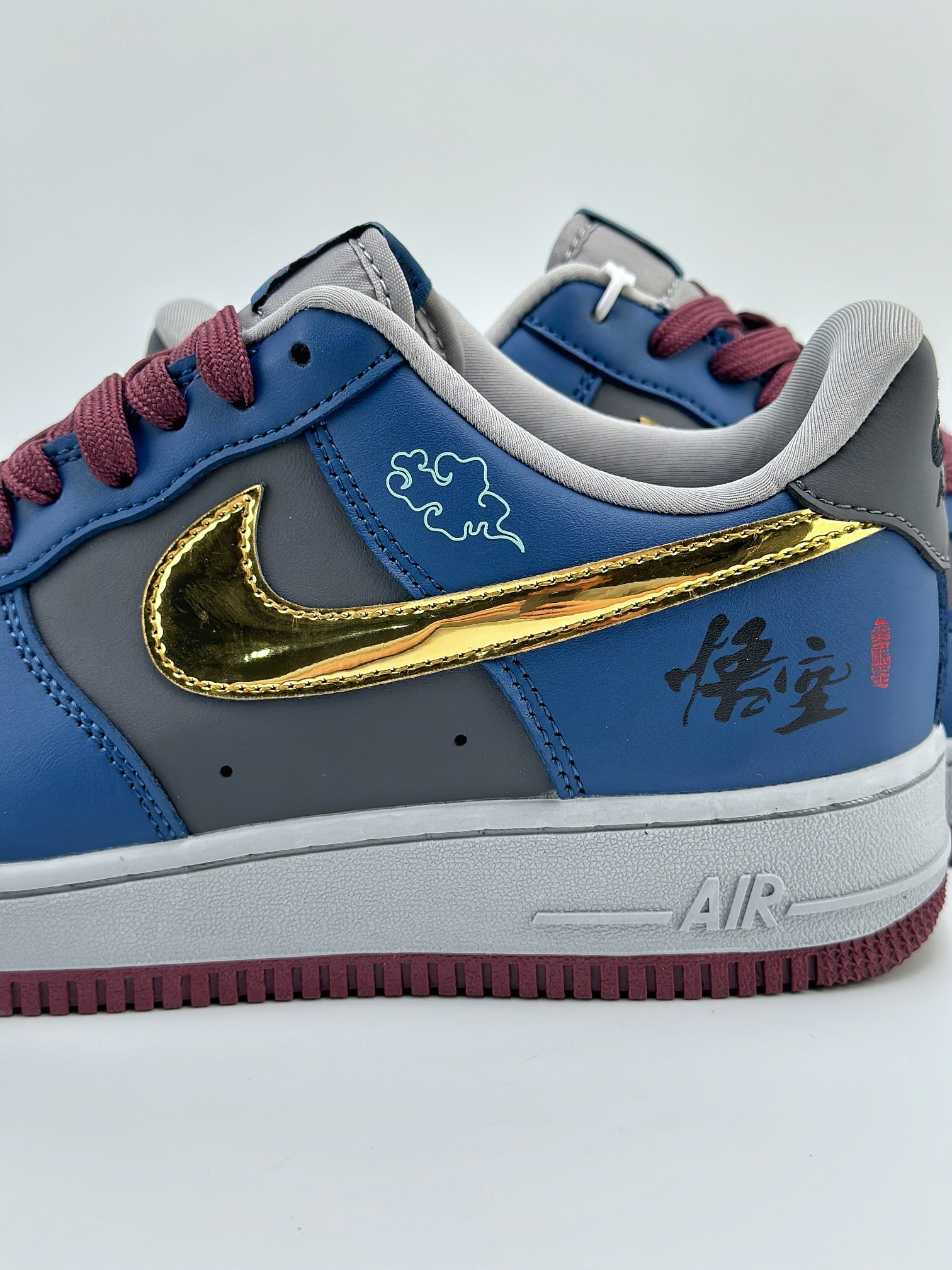 Nike Air Force 1 Low 07 定制 黑神话悟空 蓝灰金  CW2288-111