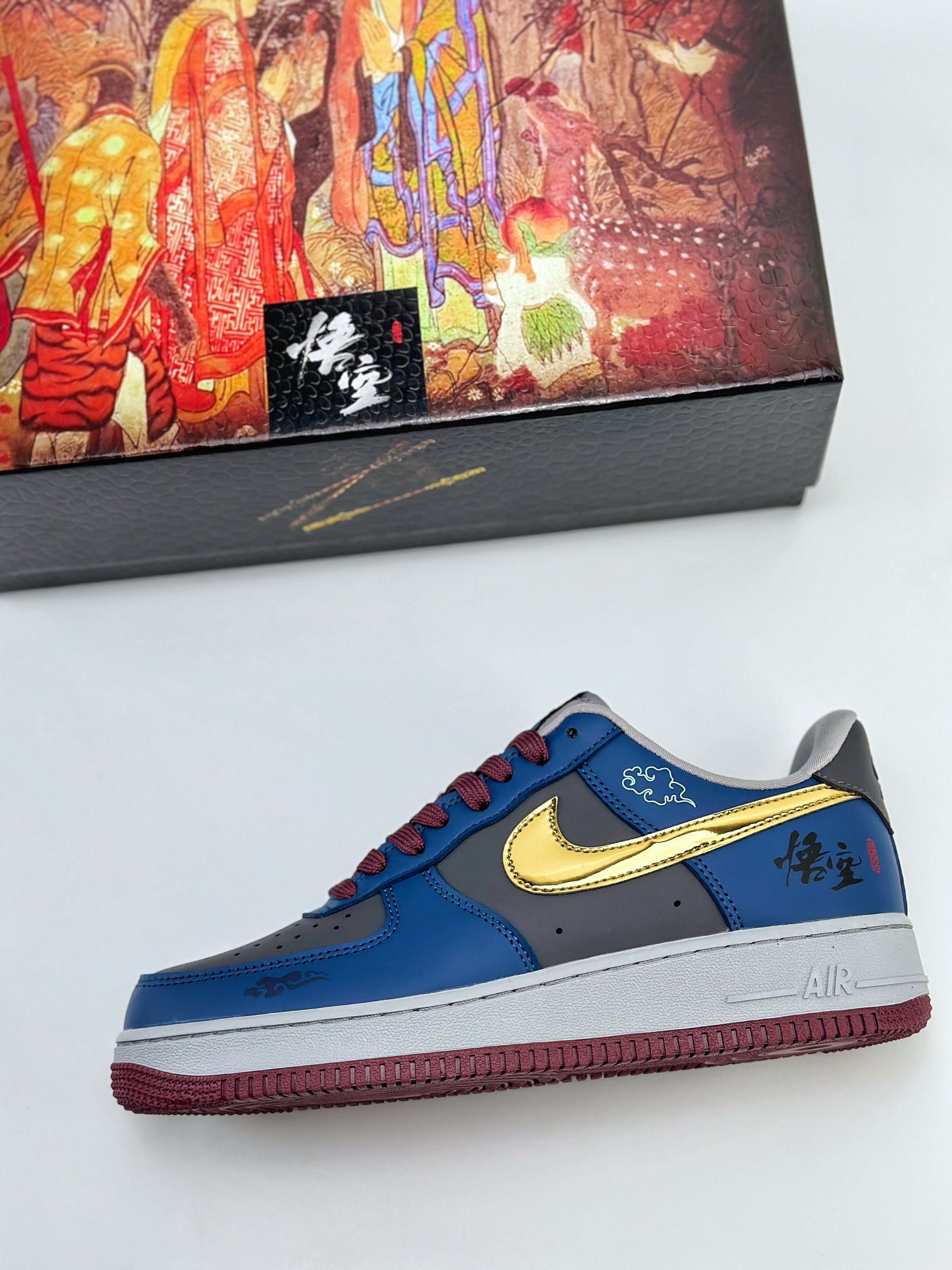 Nike Air Force 1 Low 07 定制 黑神话悟空 蓝灰金  CW2288-111