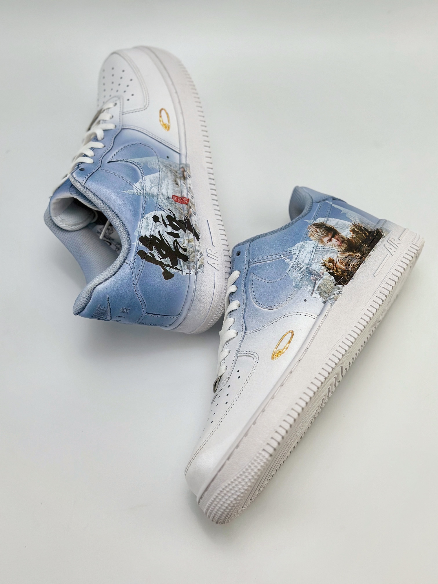 Nike Air Force 1 Low 07 定制 悟空 白蓝渐变  CW2288-111