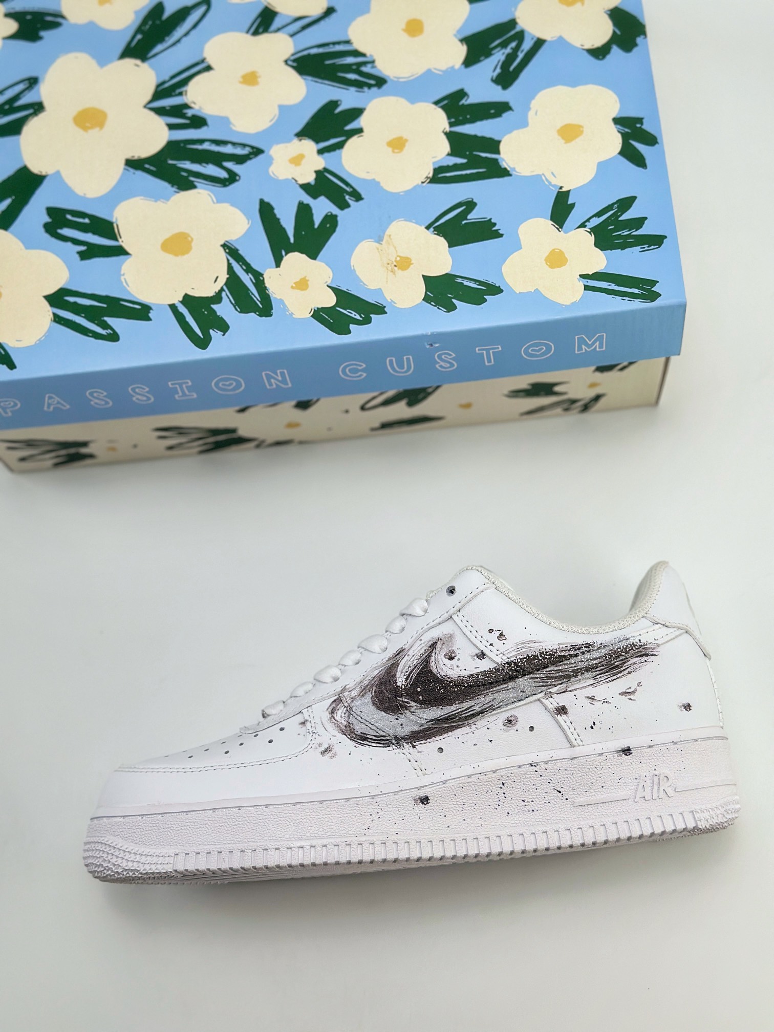 Nike Air Force 1 Low 07 水墨画 双钩 白黑 LL6976-521