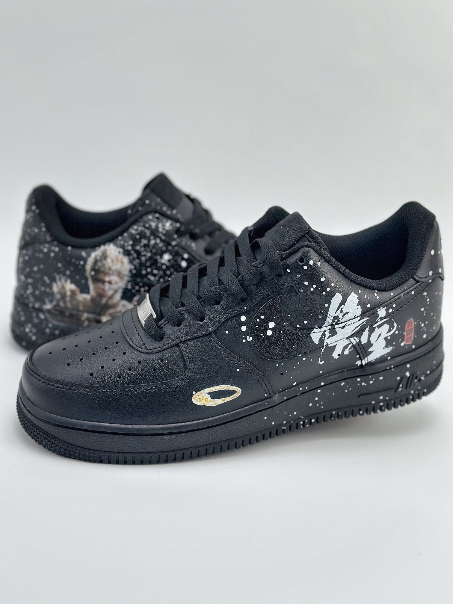 Nike Air Force 1 Low 07 定制手绘 悟空 黑  MG1818-859