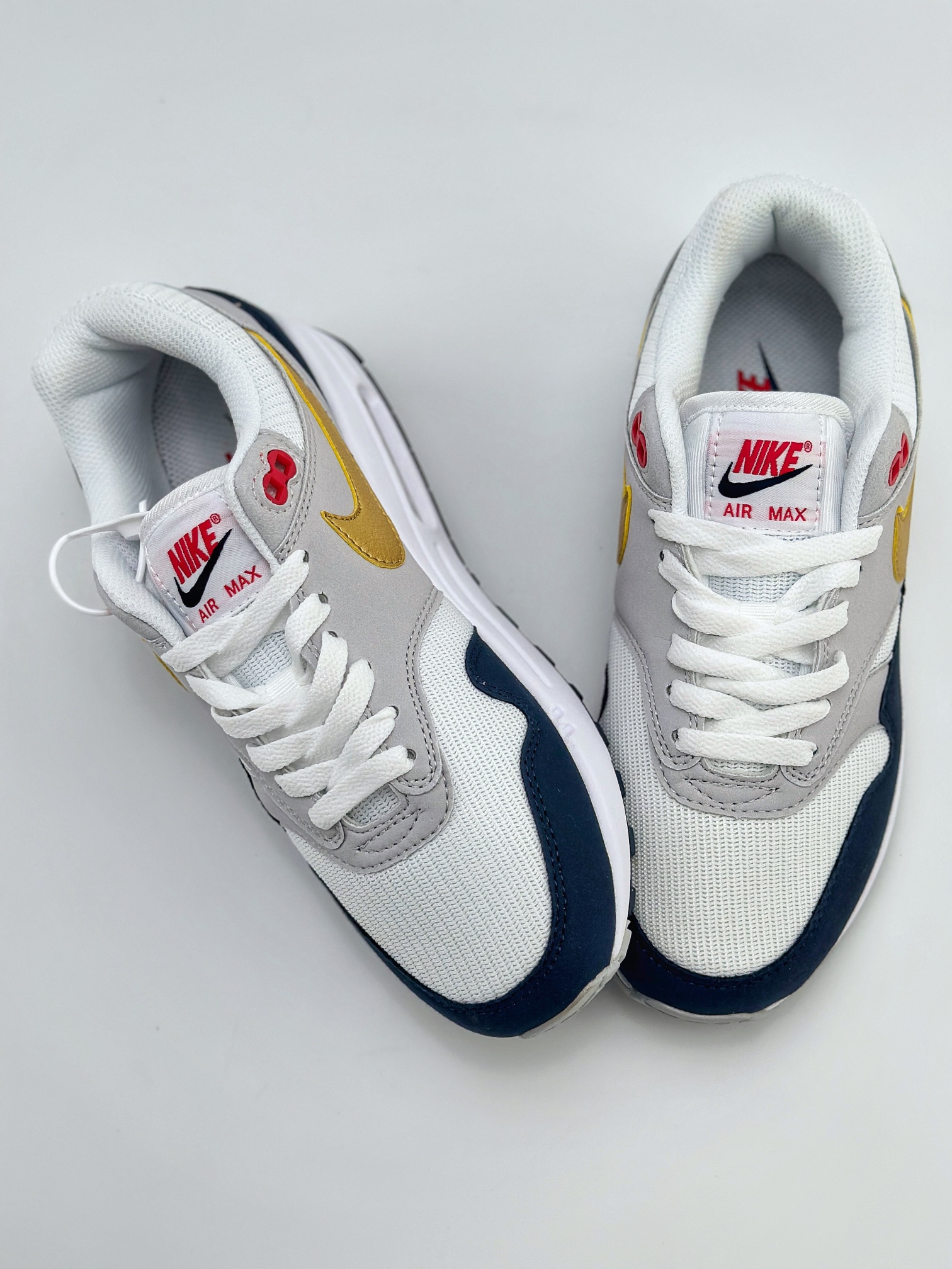 Nike Air Max 1 白蓝金 复古休闲跑步鞋  HM9604-400