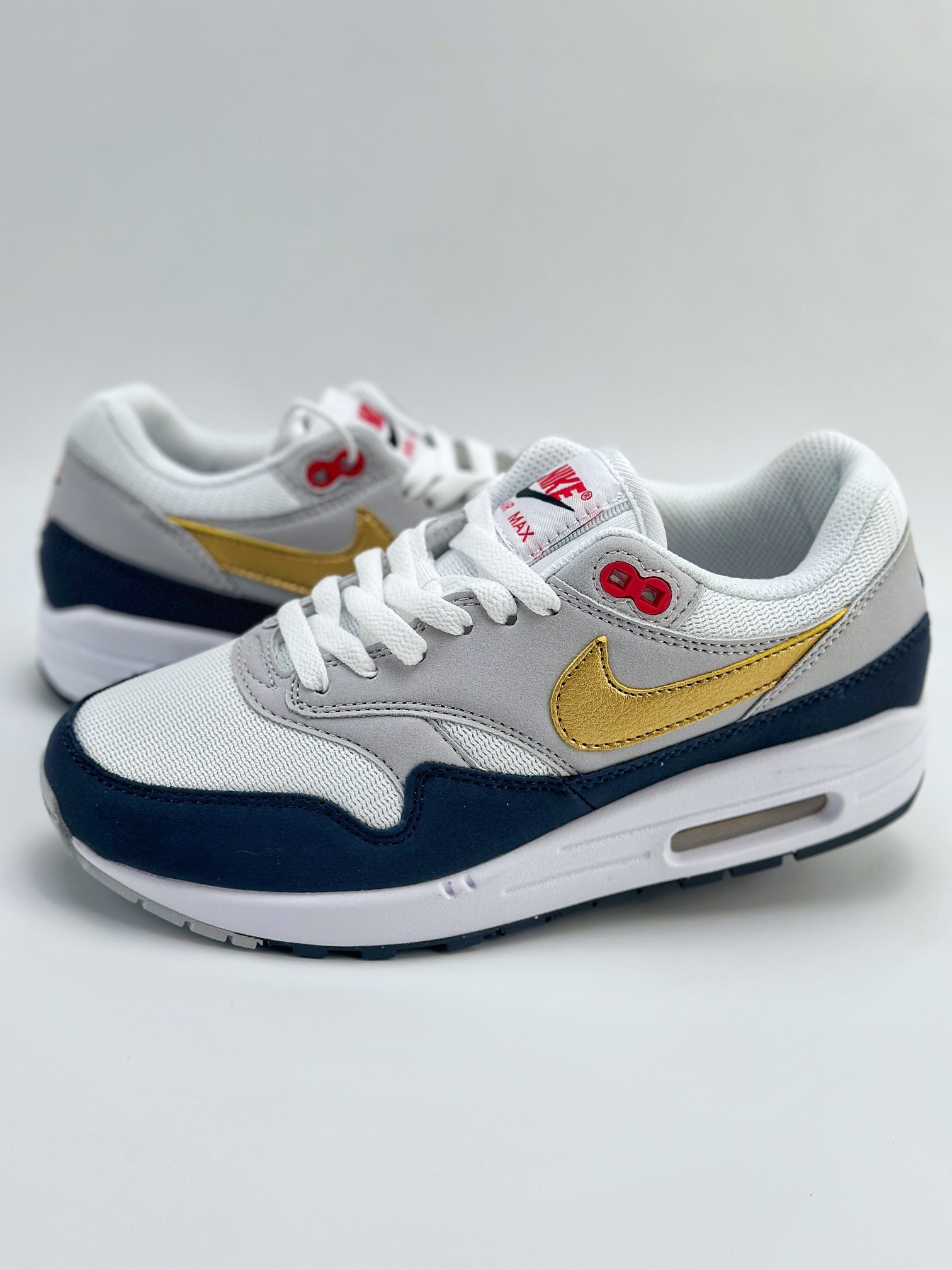 Nike Air Max 1 白蓝金 复古休闲跑步鞋  HM9604-400