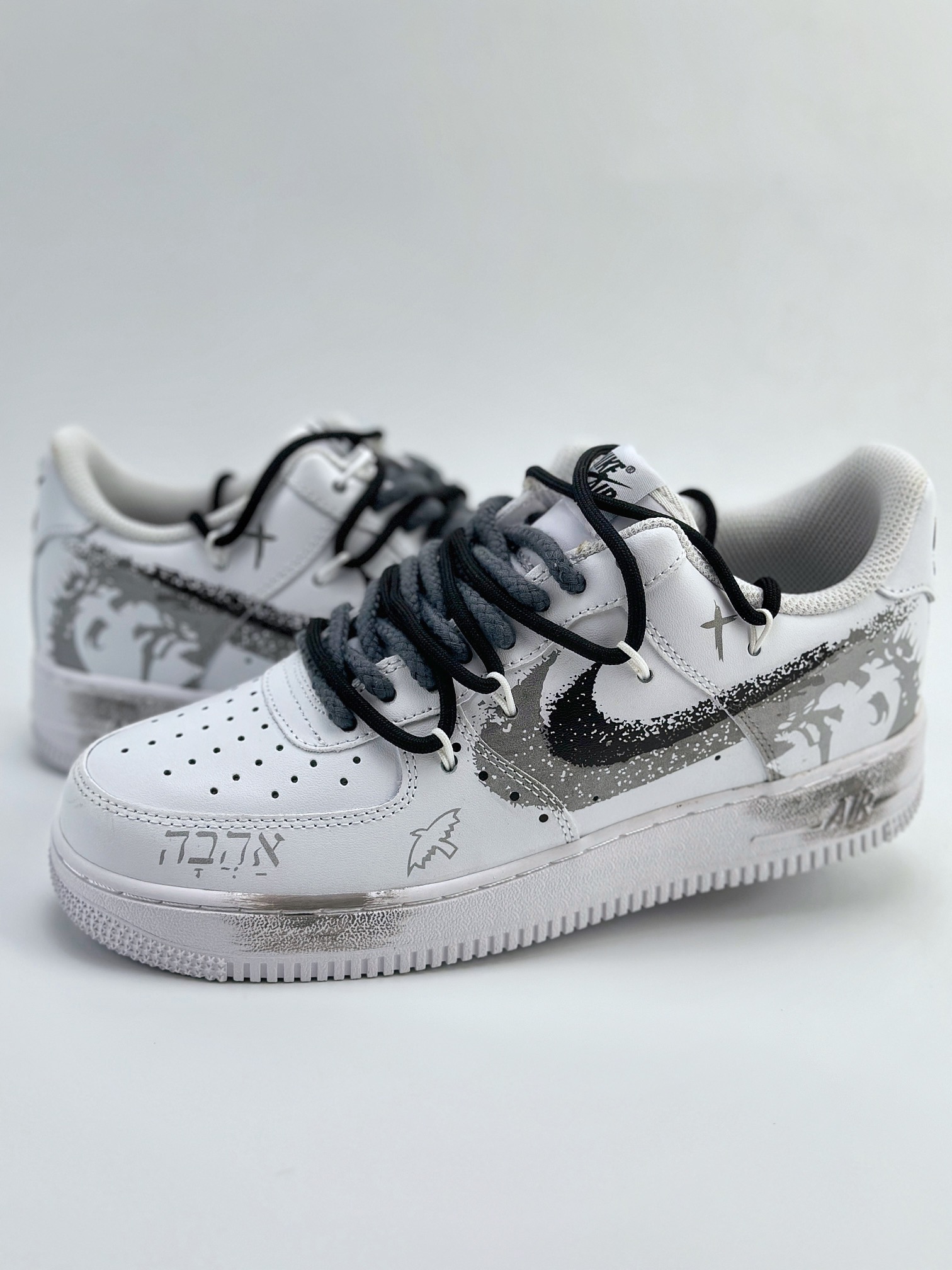 Nike Air Force 1 Low 07 CUS ID 圣光 5201314告白 和平鸽 黑白灰  ZH0316-031