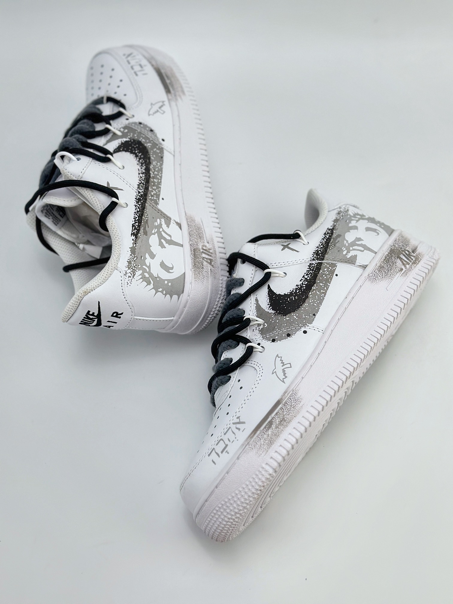 Nike Air Force 1 Low 07 CUS ID 圣光 5201314告白 和平鸽 黑白灰  ZH0316-031