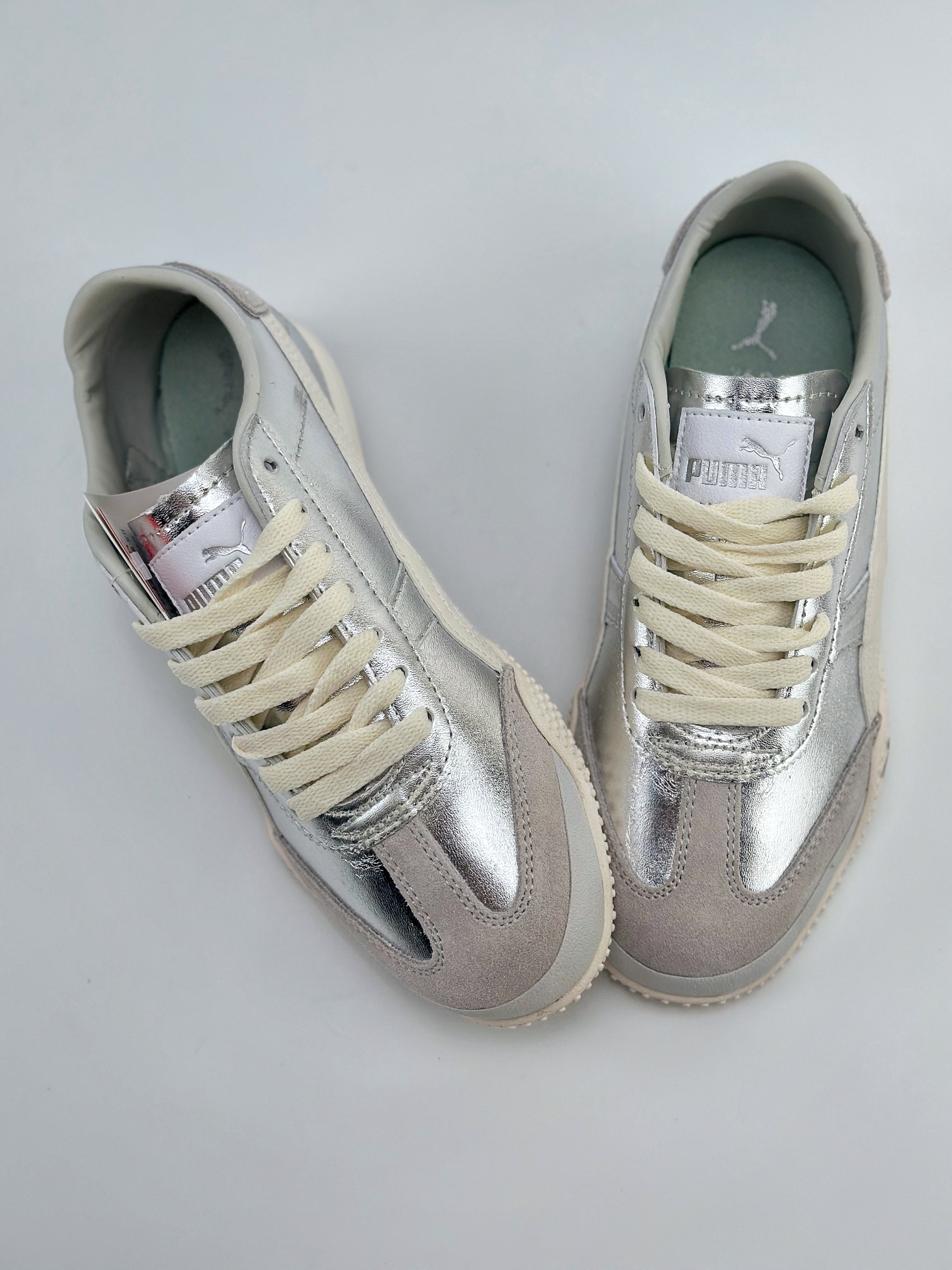 Puma Bellta UT Leather 彪马薄底系列 复古运动休闲跑鞋 白银 402186-06