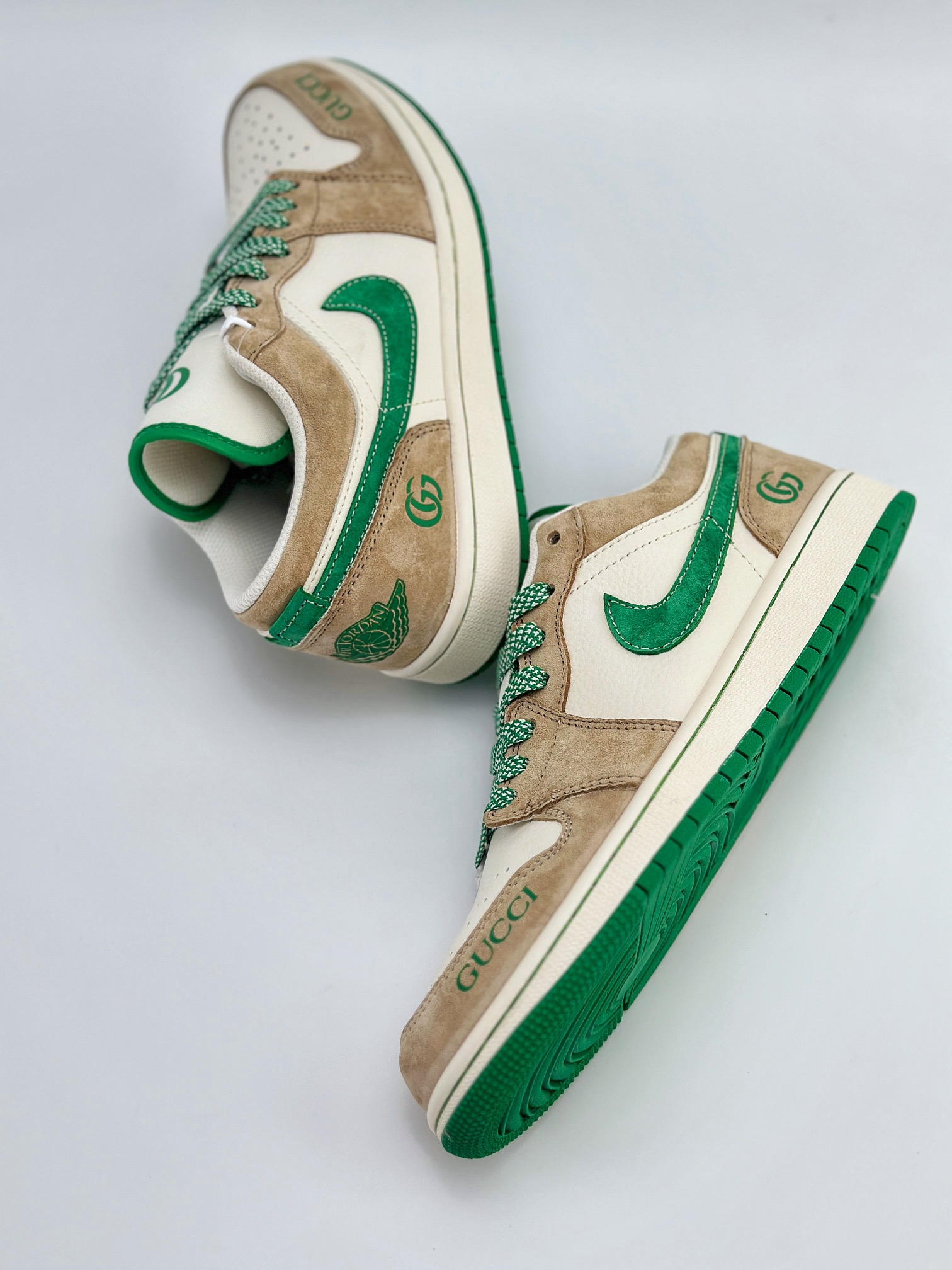 Air Jordan 1 Retro Low x GUCCI 白棕绿   WG8850-014