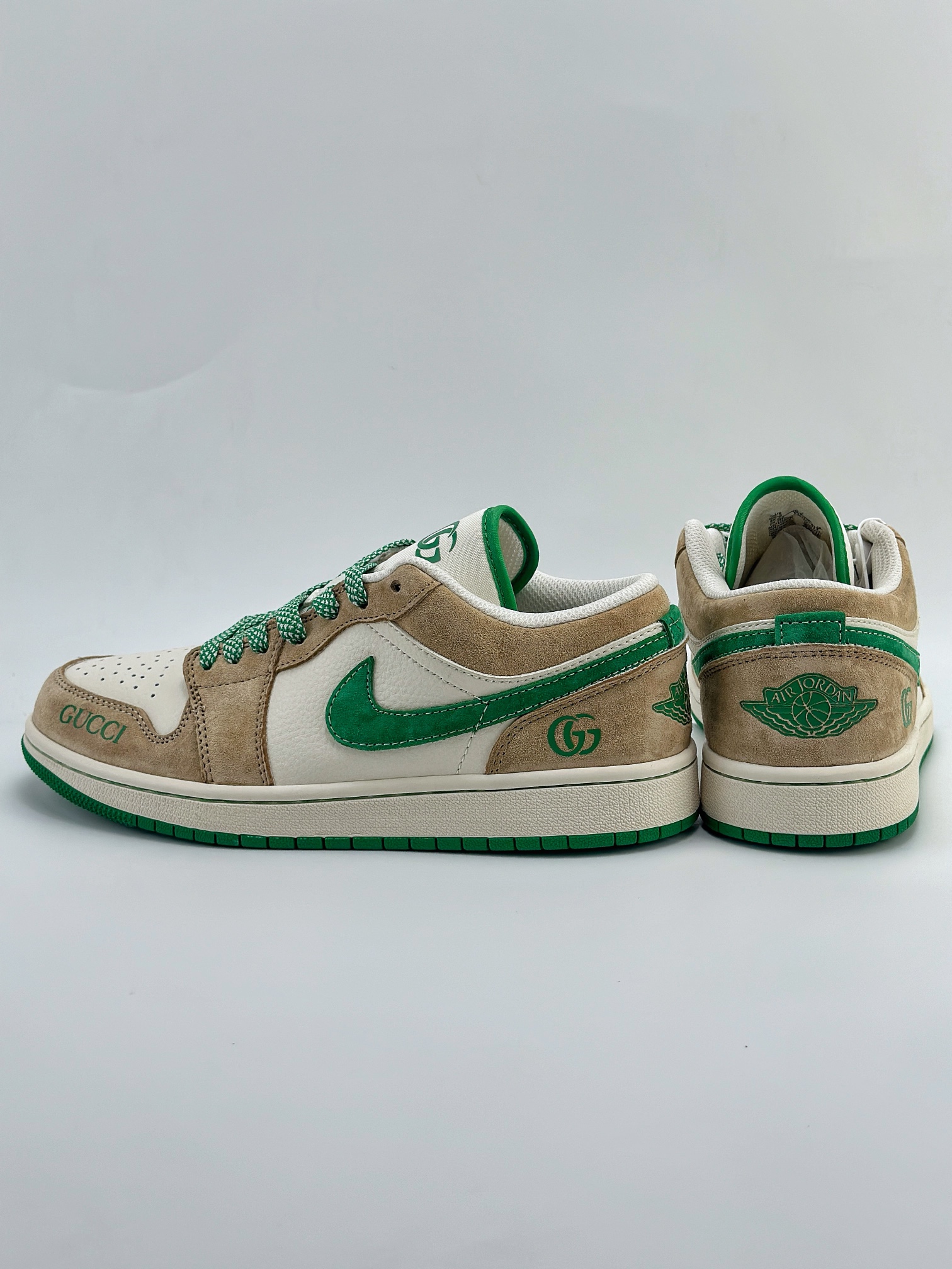 Air Jordan 1 Retro Low x GUCCI 白棕绿   WG8850-014