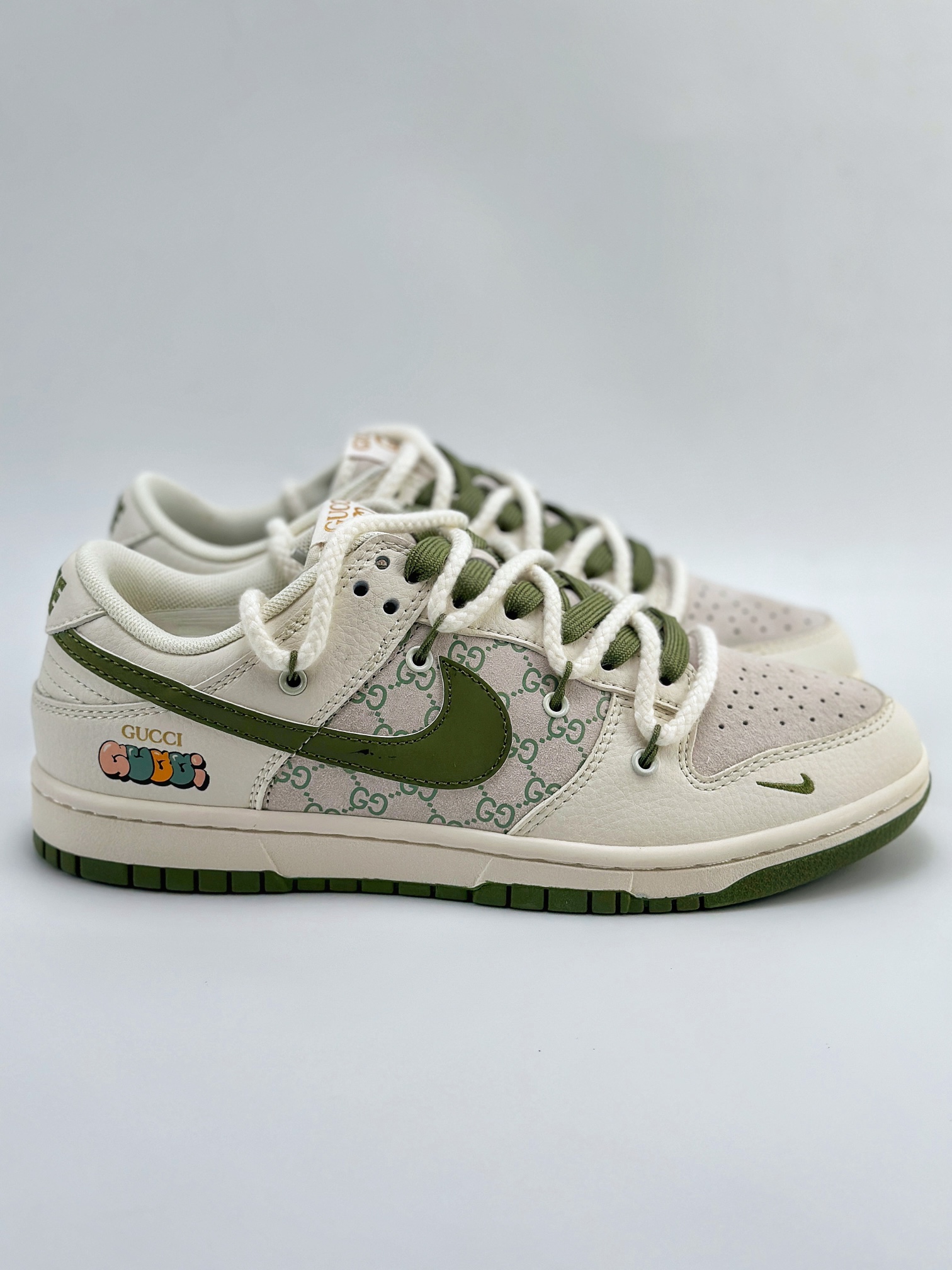 Nike SB Dunk Low x GUCCI 白绿小钩绑带 XX2025-918