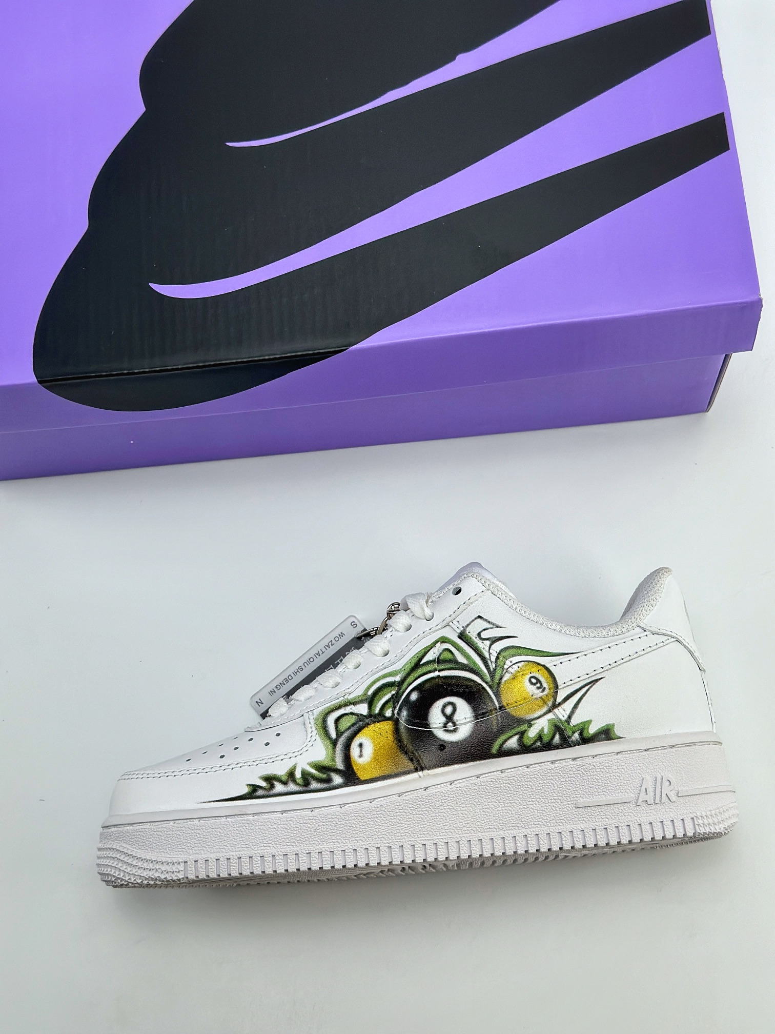 Nike Air Force 1 Low 07 涂鸦 台球黑8  FV3654-111