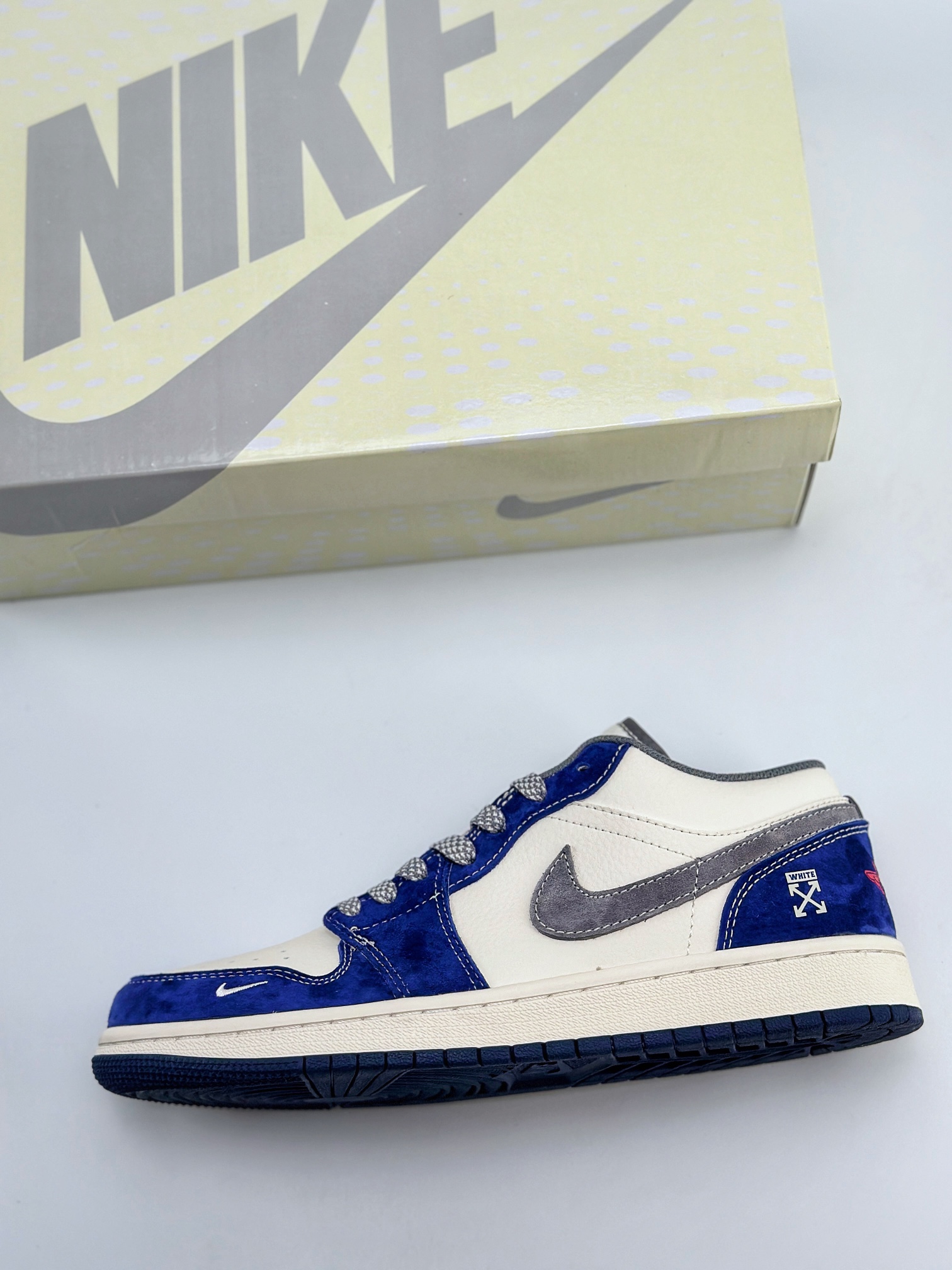 Air Jordan 1 Retro Low x OFF-WHITE 白灰宝蓝  WG8850-013