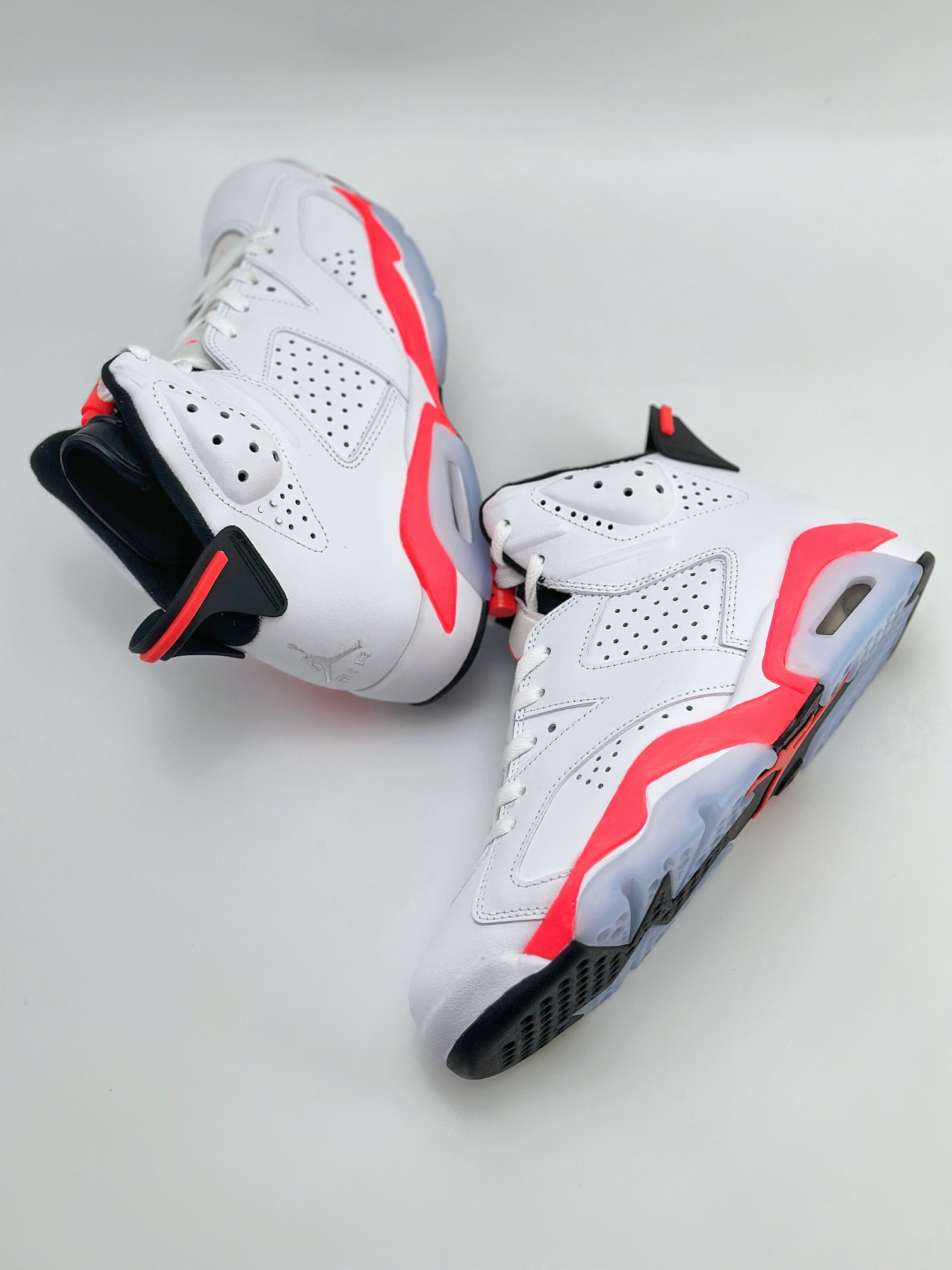 Air Jordan 6 Retro lnfrared White (2014) 樱木 红白 潮流复古篮球鞋 384664-123