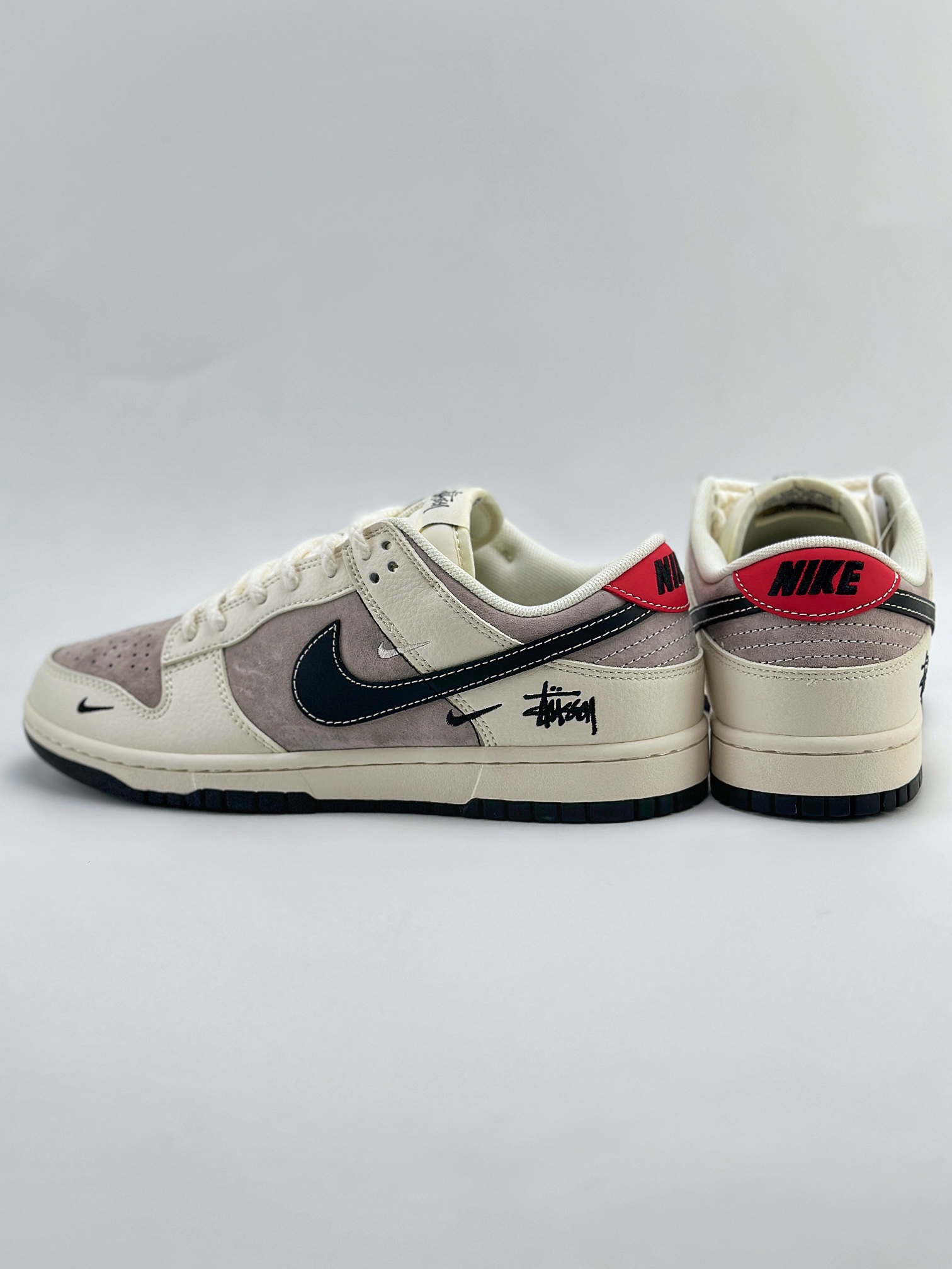 Nike SB Dunk Low x Stussy 三小钩米黑红  SJ1098-001