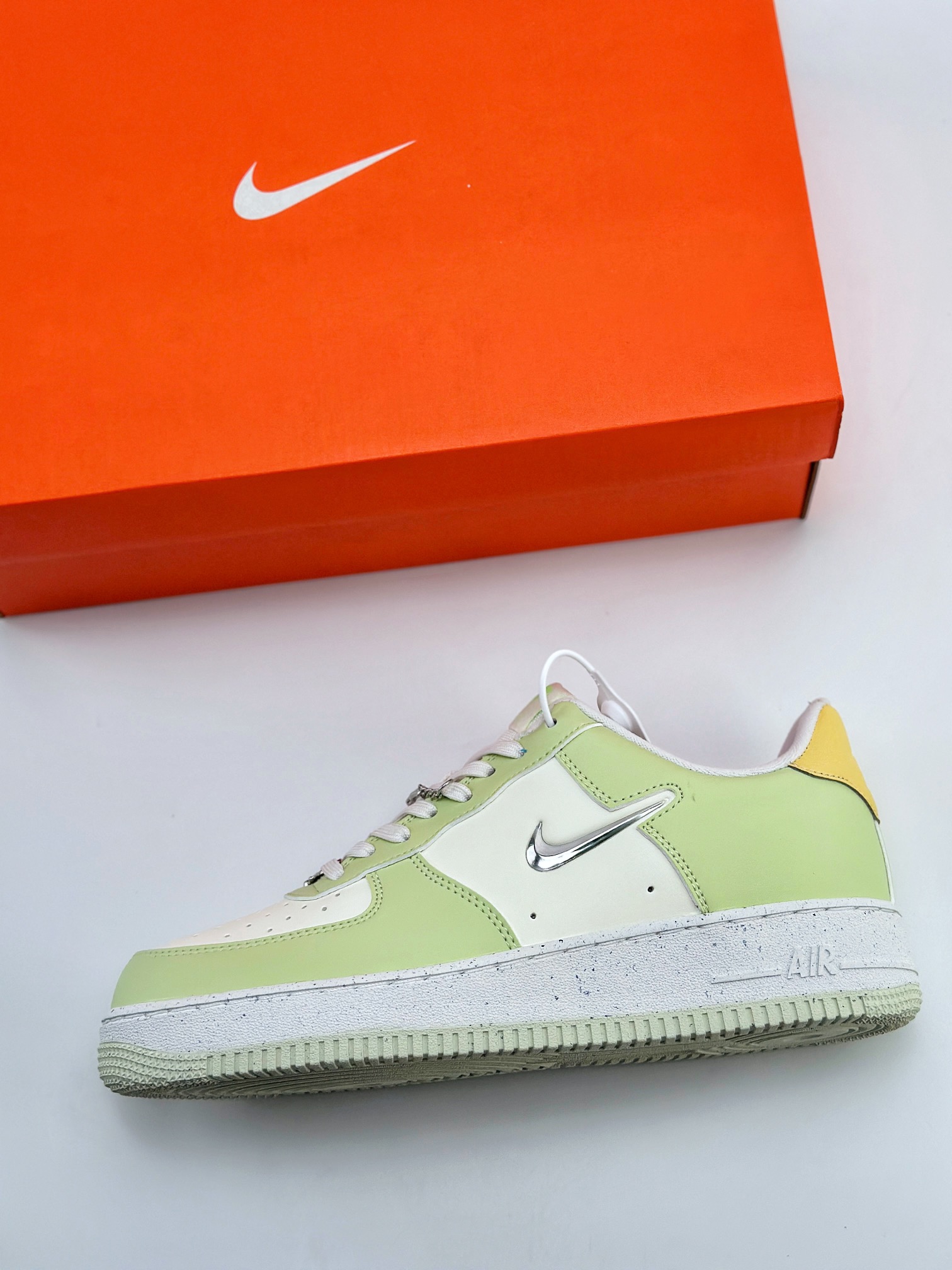 Nike Air Force 1 Low 07 气泡水母 青柠橙花 天美少女 白绿  FN8540-100