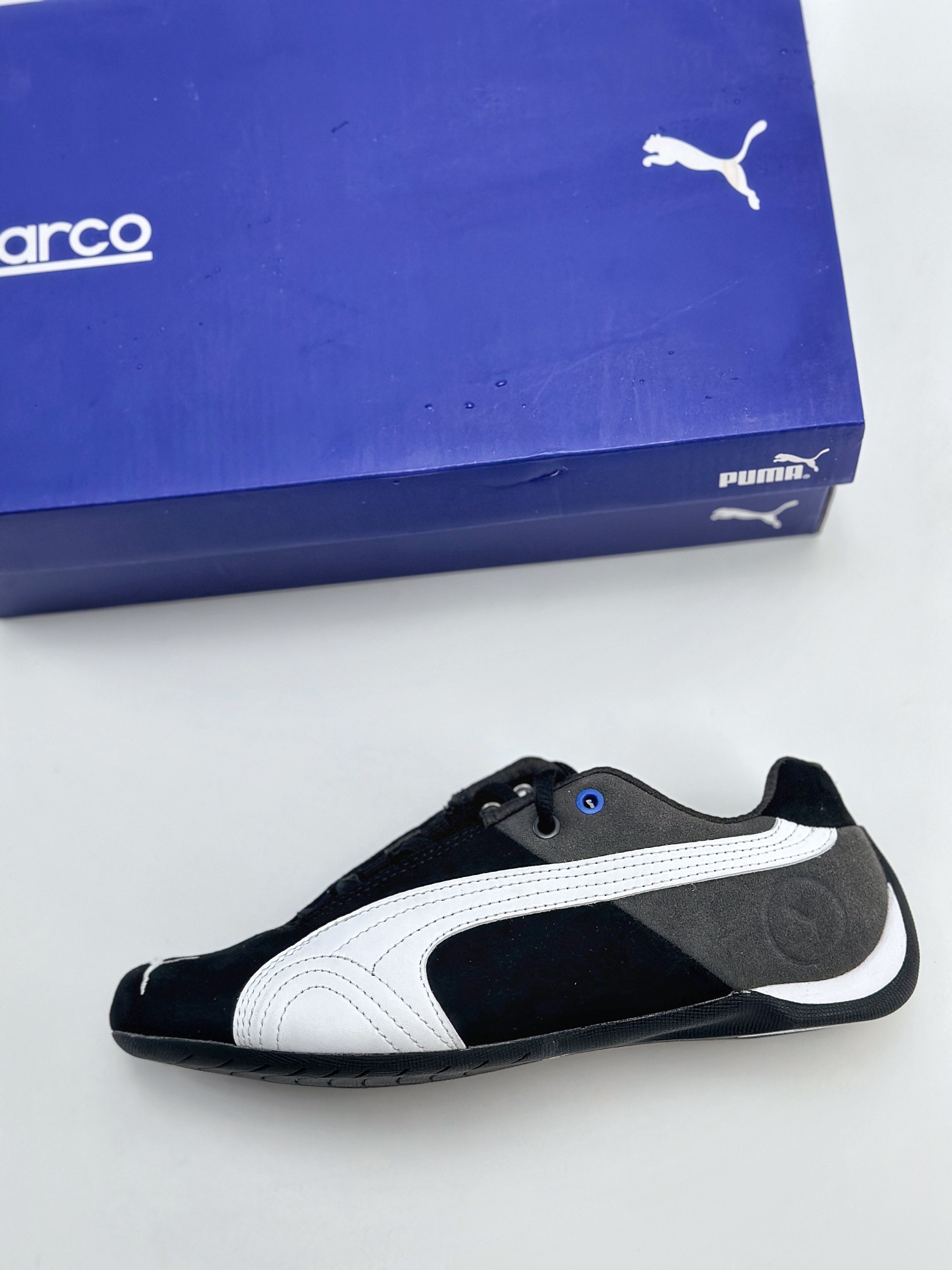 PUMA Future x SPARCO 联名 皮革牛皮织物 圆头休闲鞋 307936-01