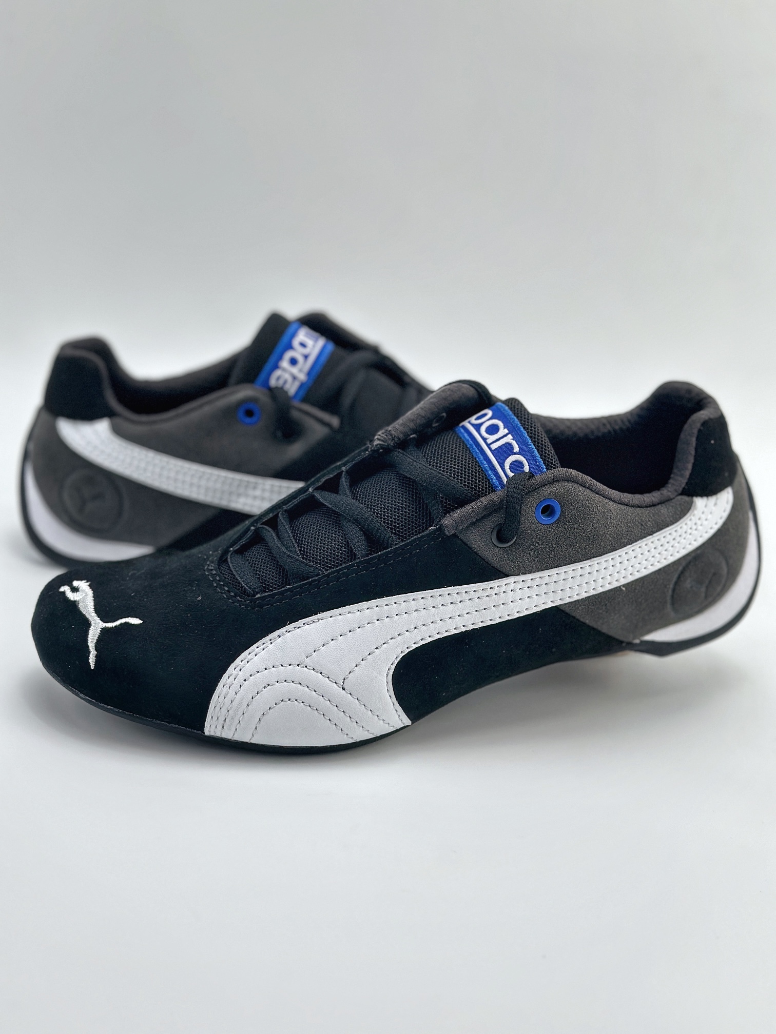 PUMA Future x SPARCO 联名 皮革牛皮织物 圆头休闲鞋 307936-01