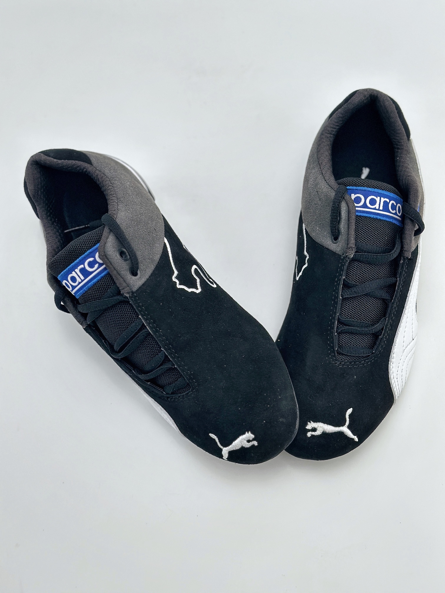 PUMA Future x SPARCO 联名 皮革牛皮织物 圆头休闲鞋 307936-01