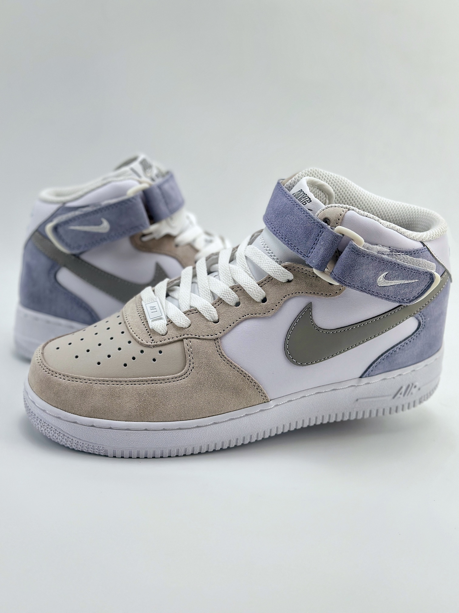 Nike Air Force 1 Mid 07 麂皮灰白蓝 AL6896-557