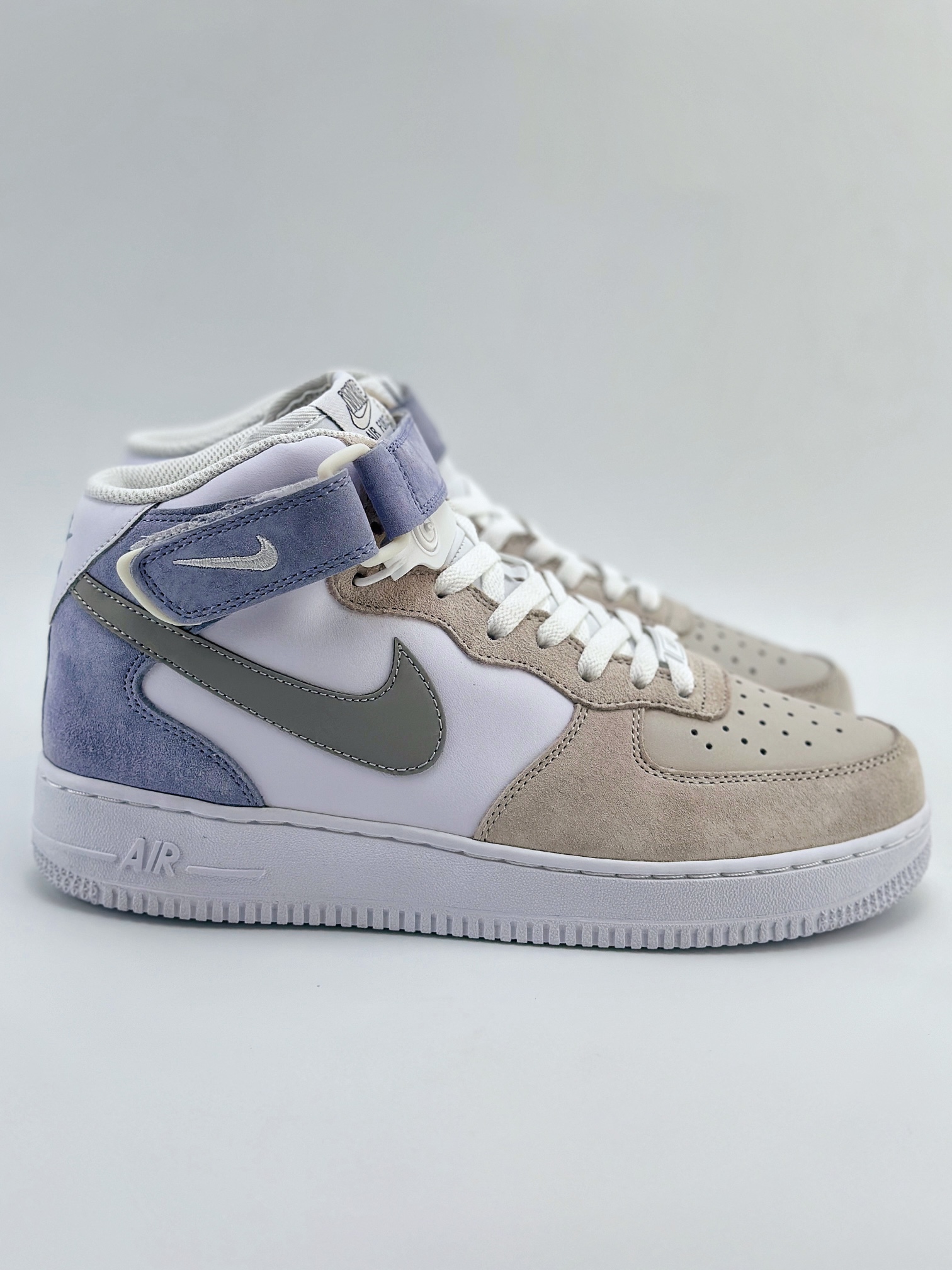 Nike Air Force 1 Mid 07 麂皮灰白蓝 AL6896-557