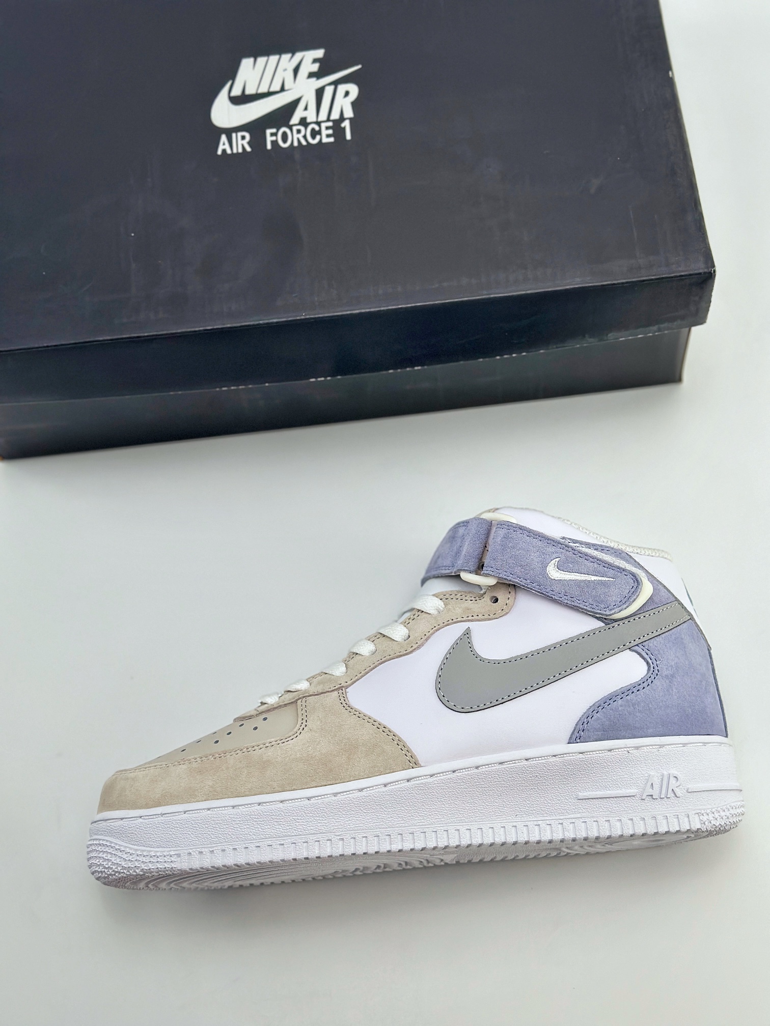 Nike Air Force 1 Mid 07 麂皮灰白蓝 AL6896-557