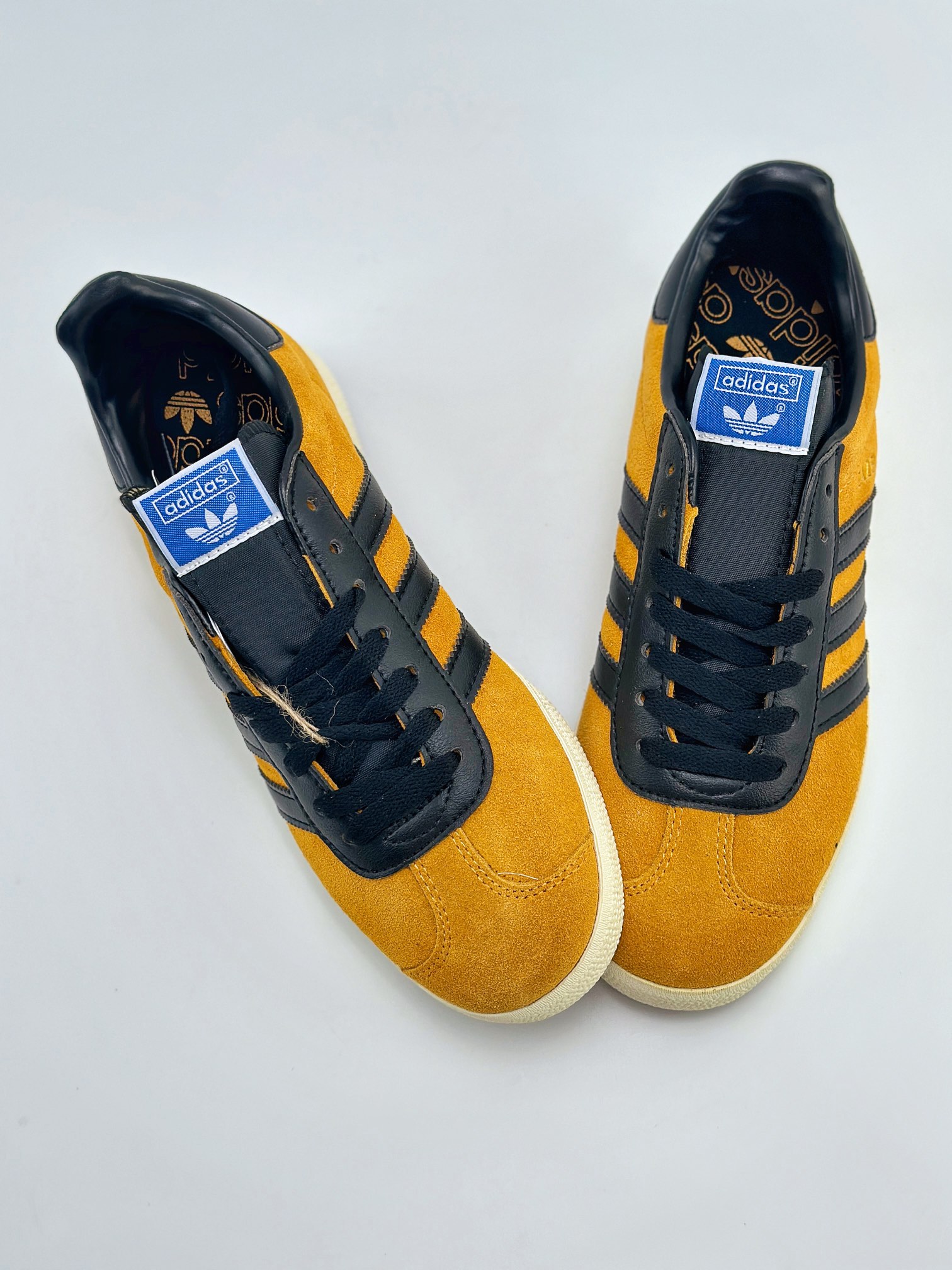 adidas Originals Gazelle 黄黑 三叶草休闲防滑耐磨低帮板鞋 JP5283