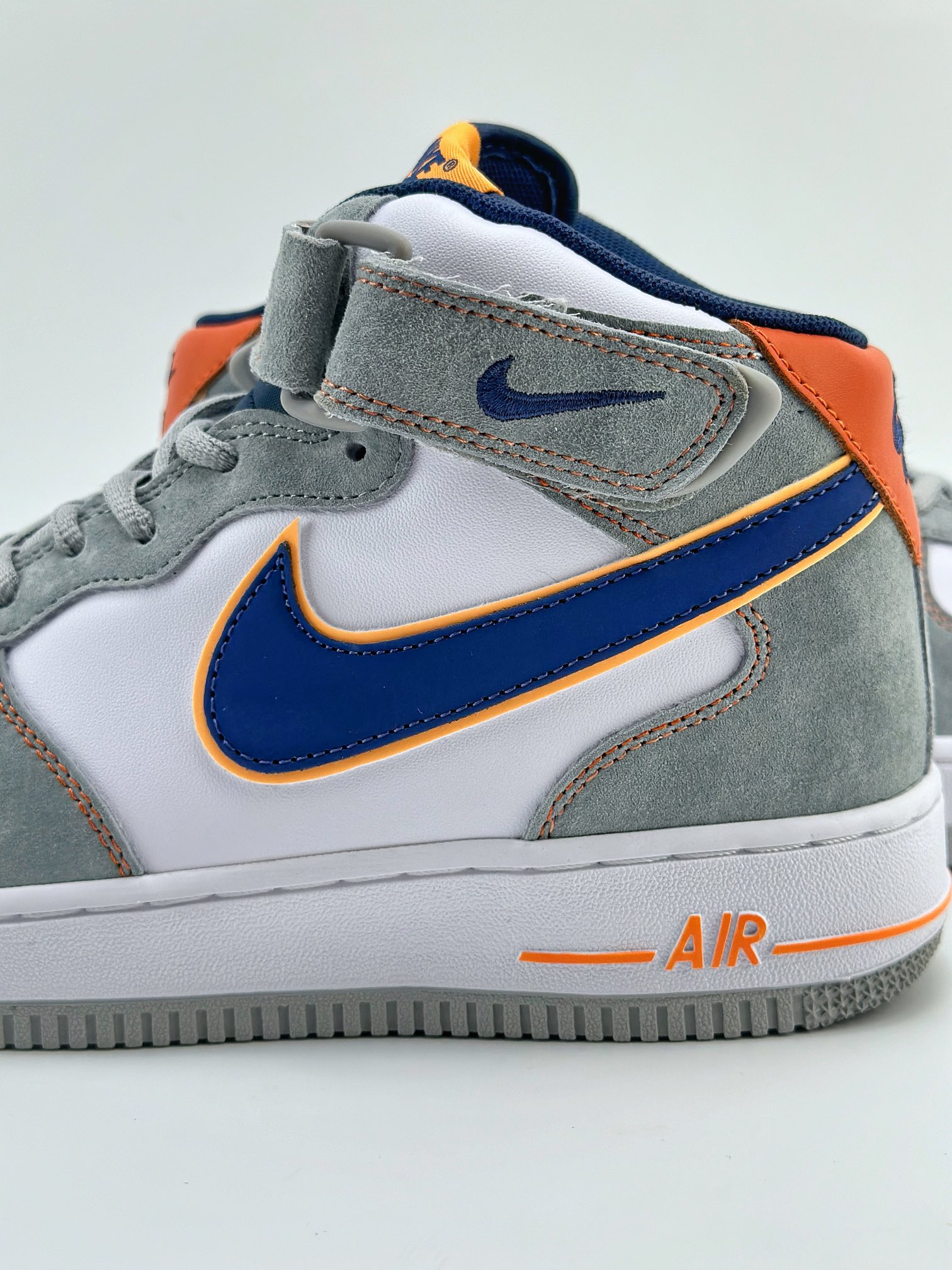 Nike Air Force 1 Mid 07 麂皮灰蓝橙 CQ5059-203