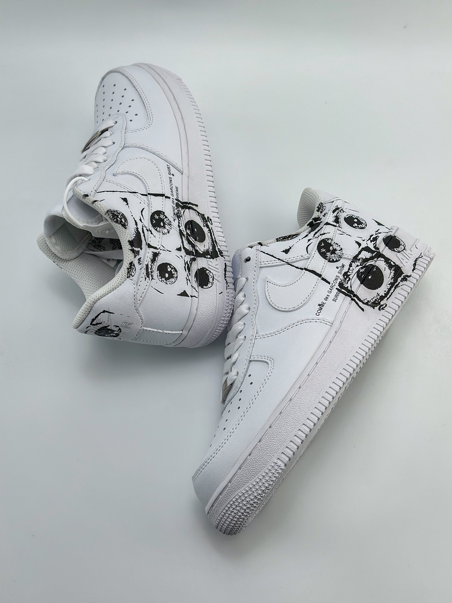 Nike Air Force 1 Low 07 x CDG x Supreme Supreme Commedes Garcons Shirt 白黑 923044-100