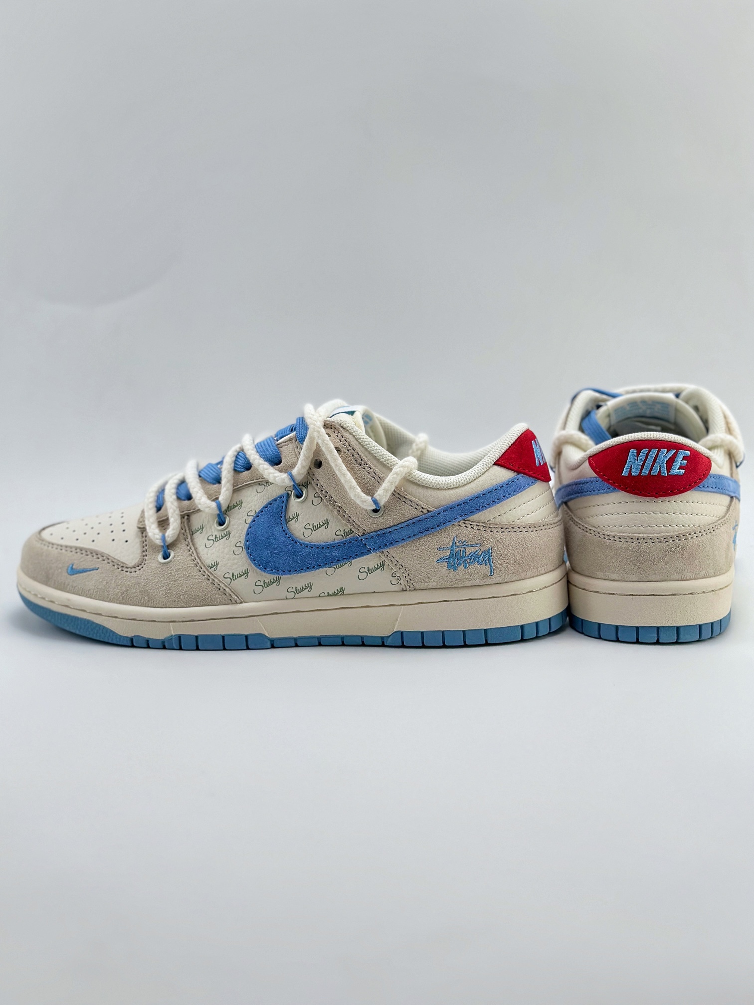 Nike SB Dunk Low x Stussy 米蓝红绑带 SJ2068-279