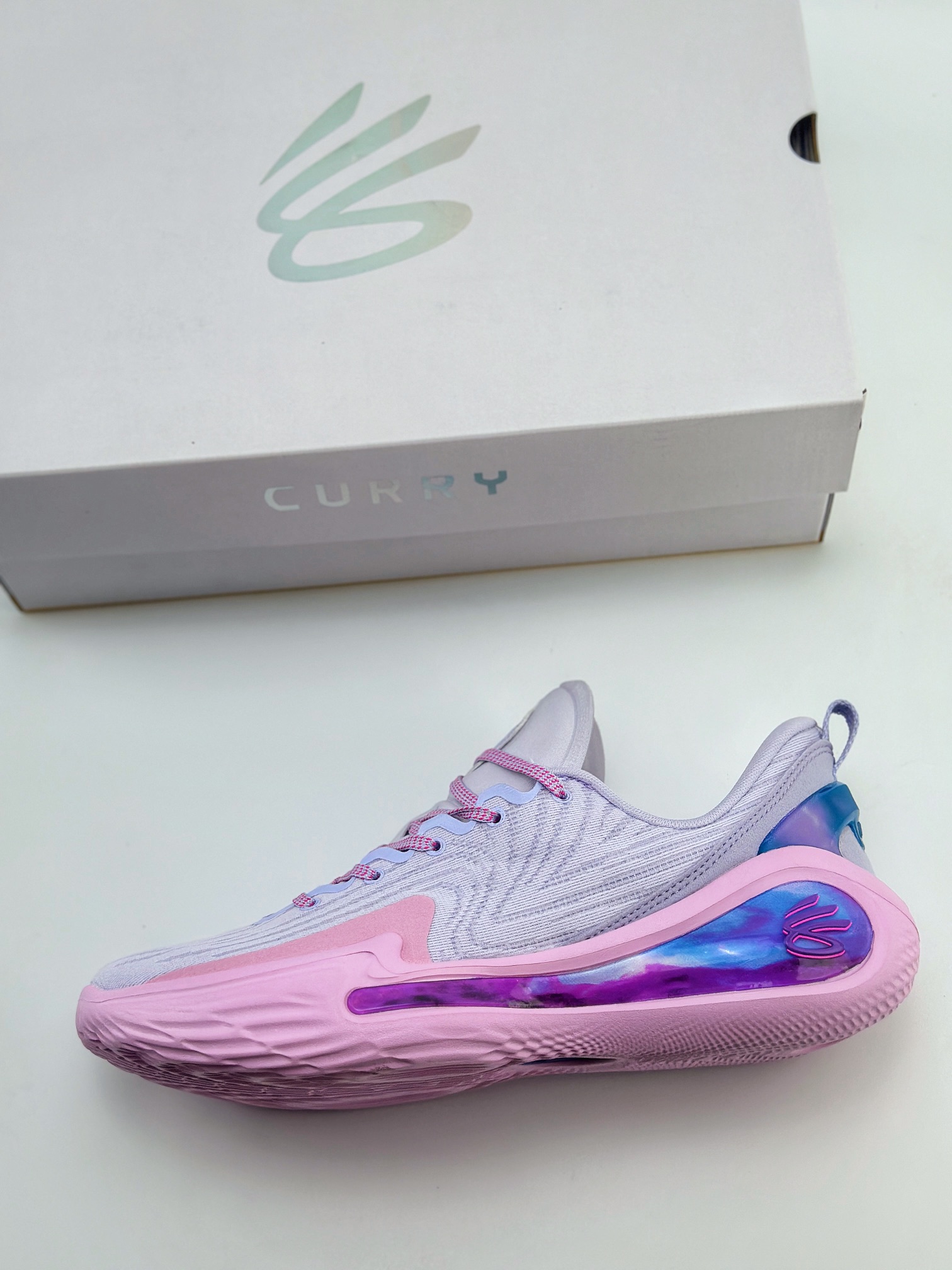 Under Armour Curry 12 库里中国行 粉紫 Flotro实战篮球鞋 3027631-502