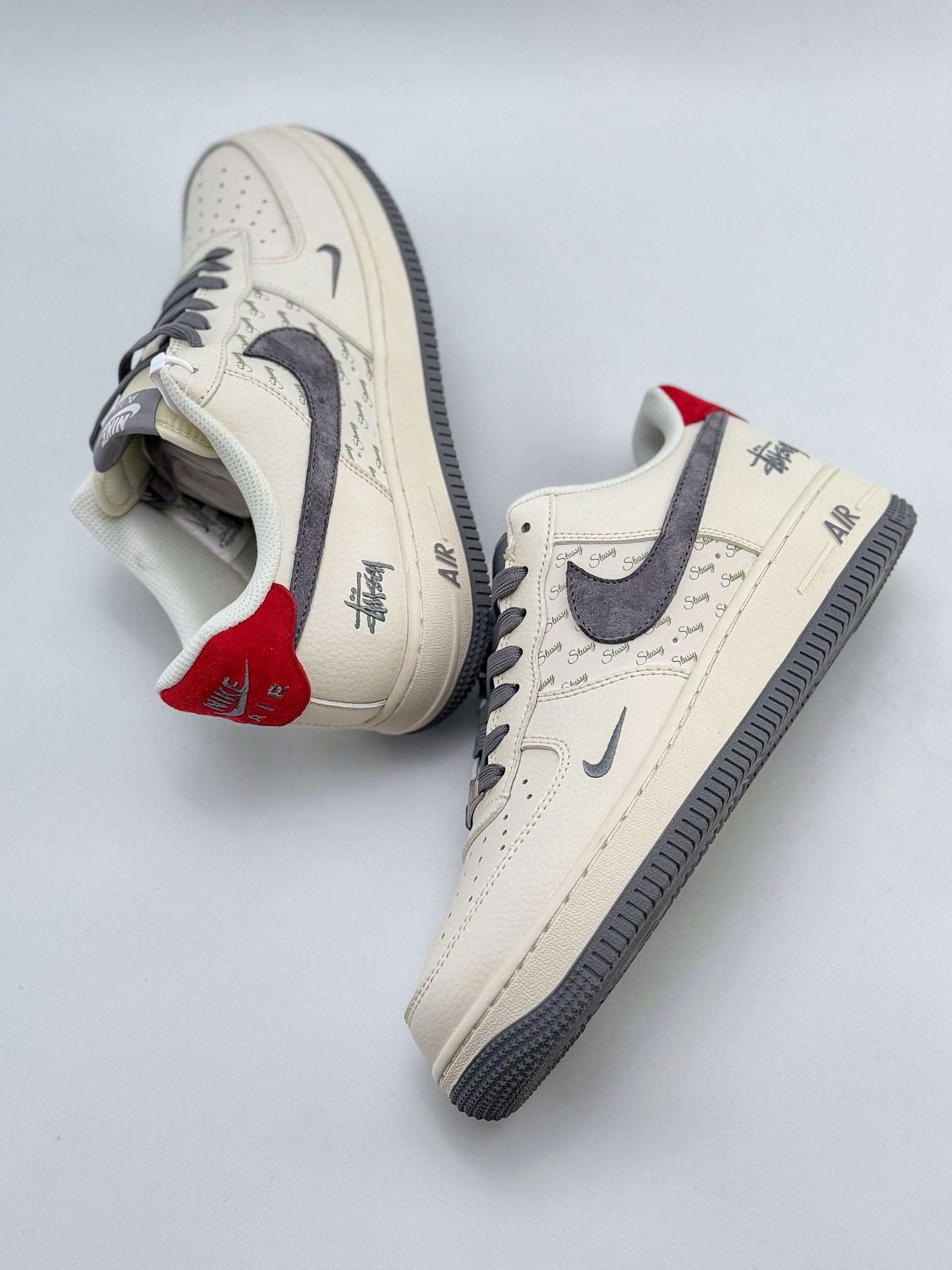 Nike Air Force 1 Low 07 x Stussy 米灰红 XZ3318-567