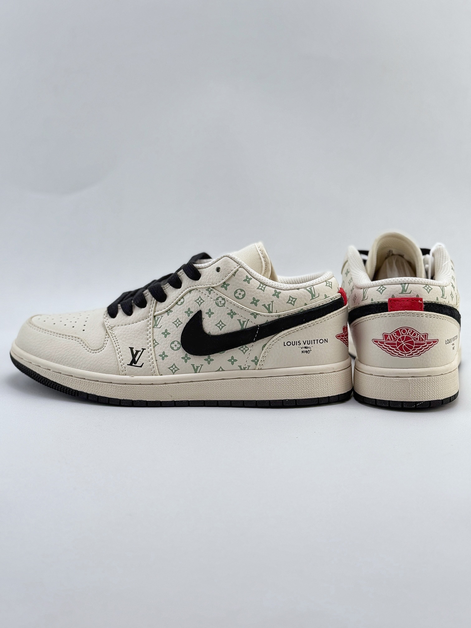 Air Jordan 1 Retro Low x Louis Vuitton 白黑 WG8850-009