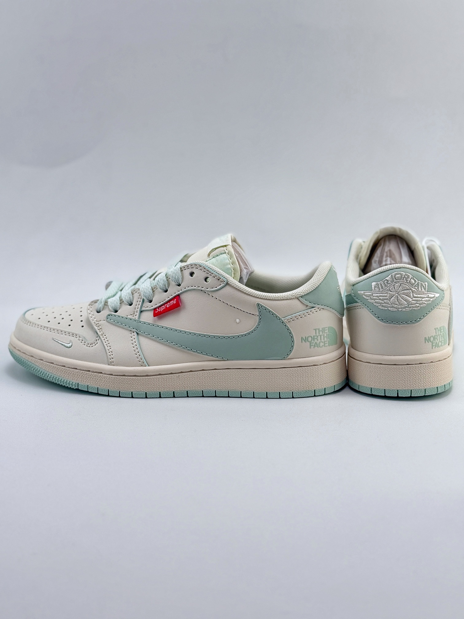 Travis Scott x Nike Air Jordan 1 Low x The North Face x Supreme 薄荷绿 XZ5158-001