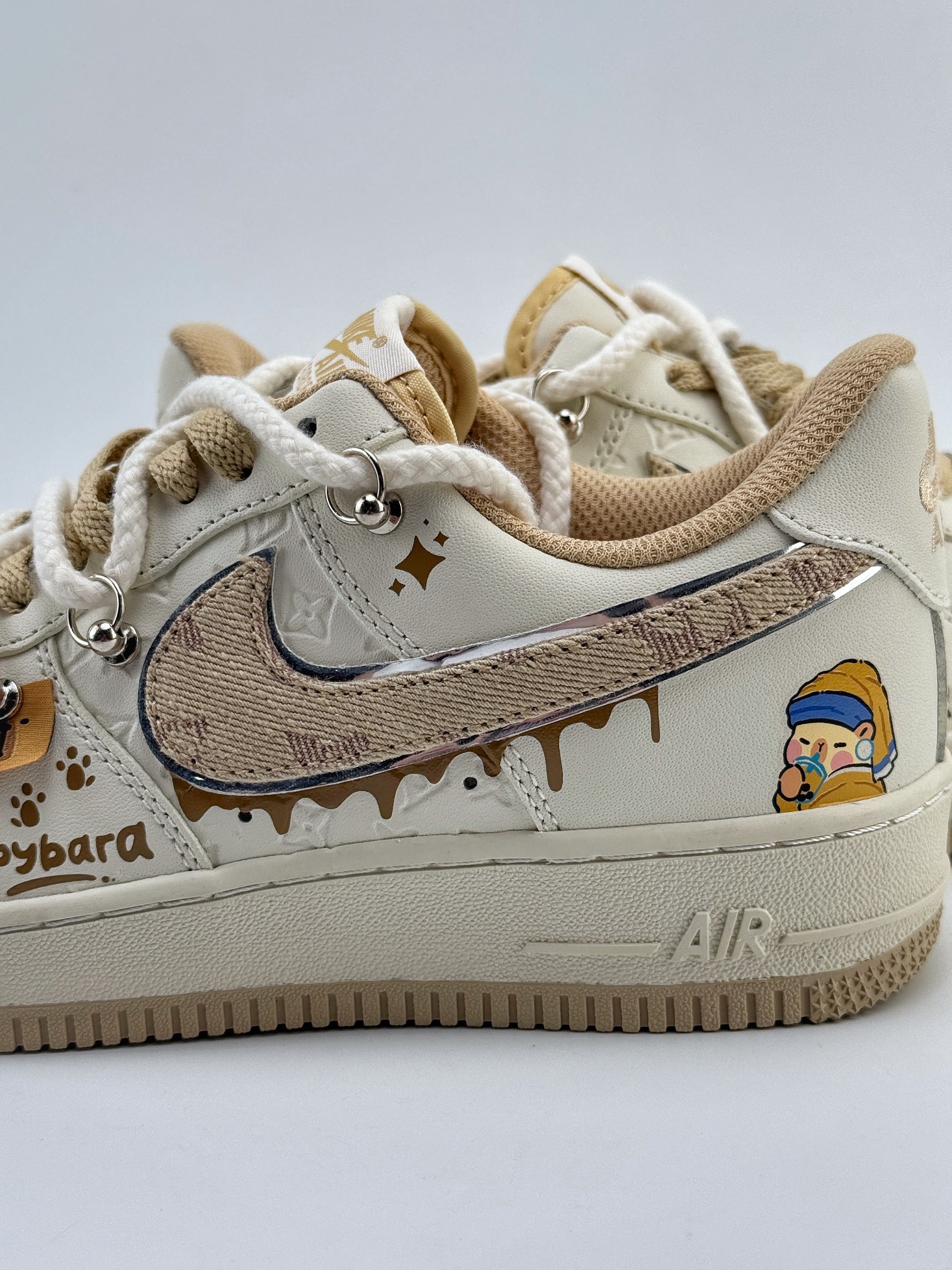 Nike Air Force 1 Low 07 x Louis Vuitton 涂鸦 米棕绑带 LV0506-505