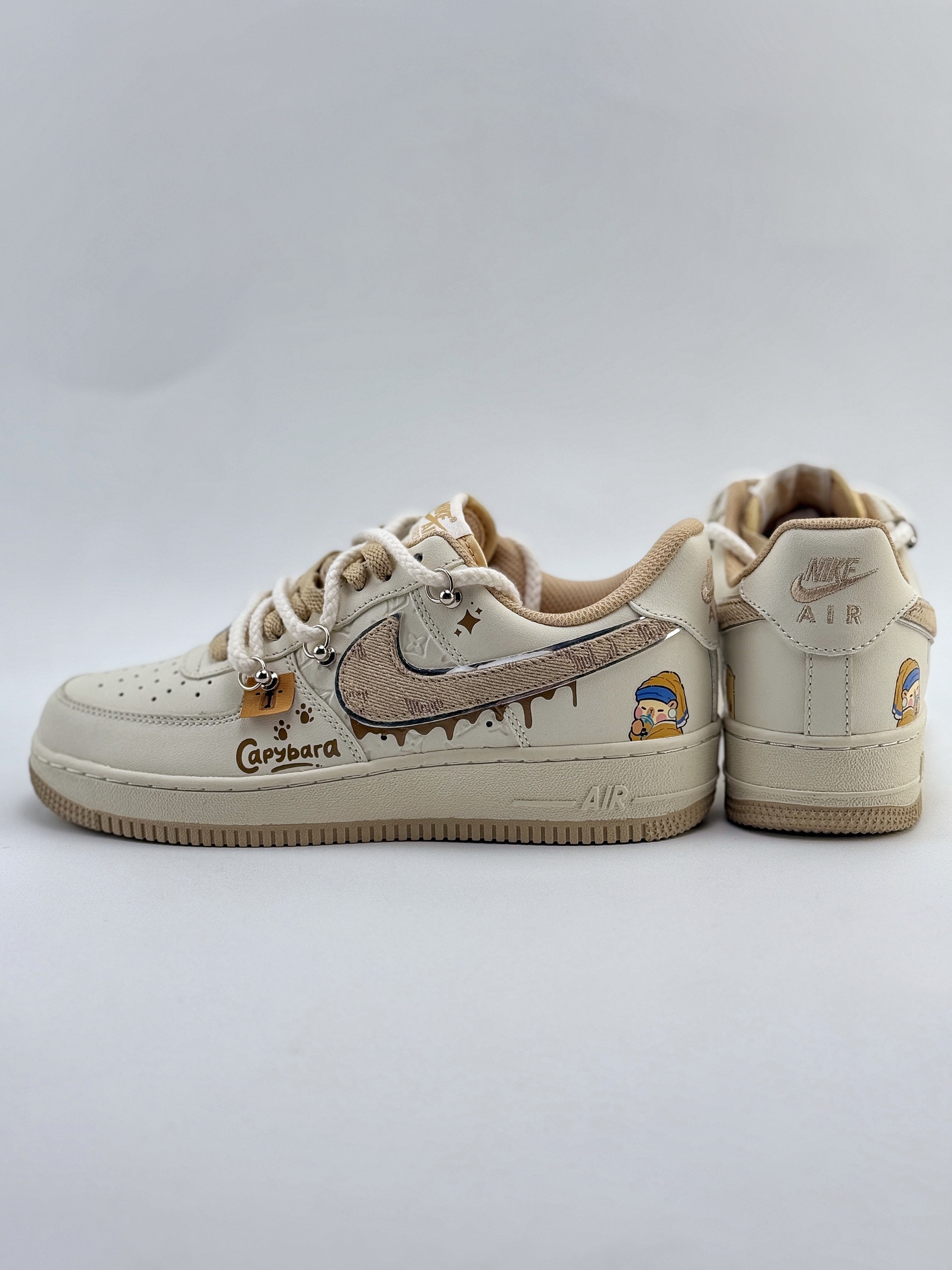 Nike Air Force 1 Low 07 x Louis Vuitton 涂鸦 米棕绑带 LV0506-505