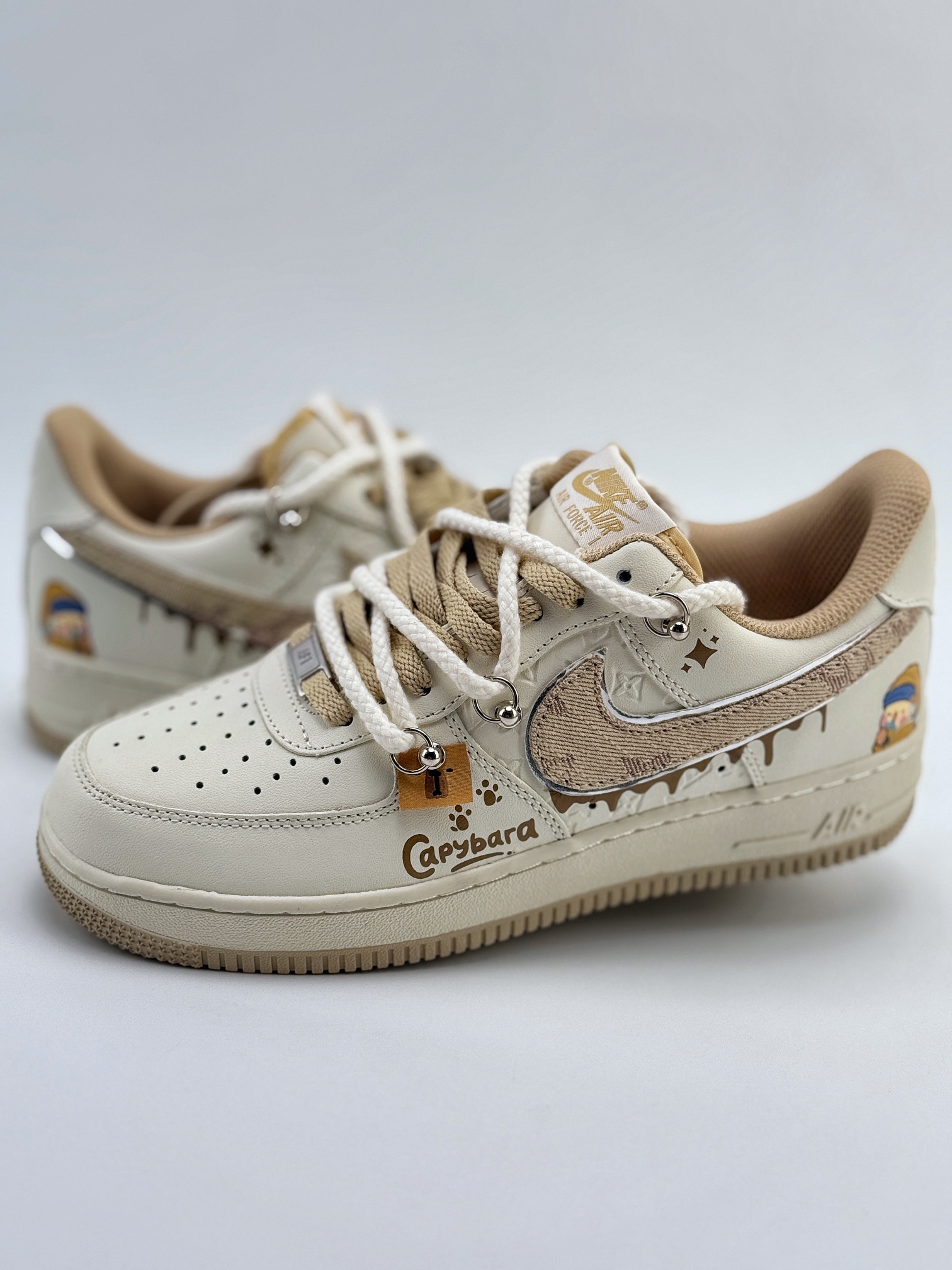 Nike Air Force 1 Low 07 x Louis Vuitton 涂鸦 米棕绑带 LV0506-505