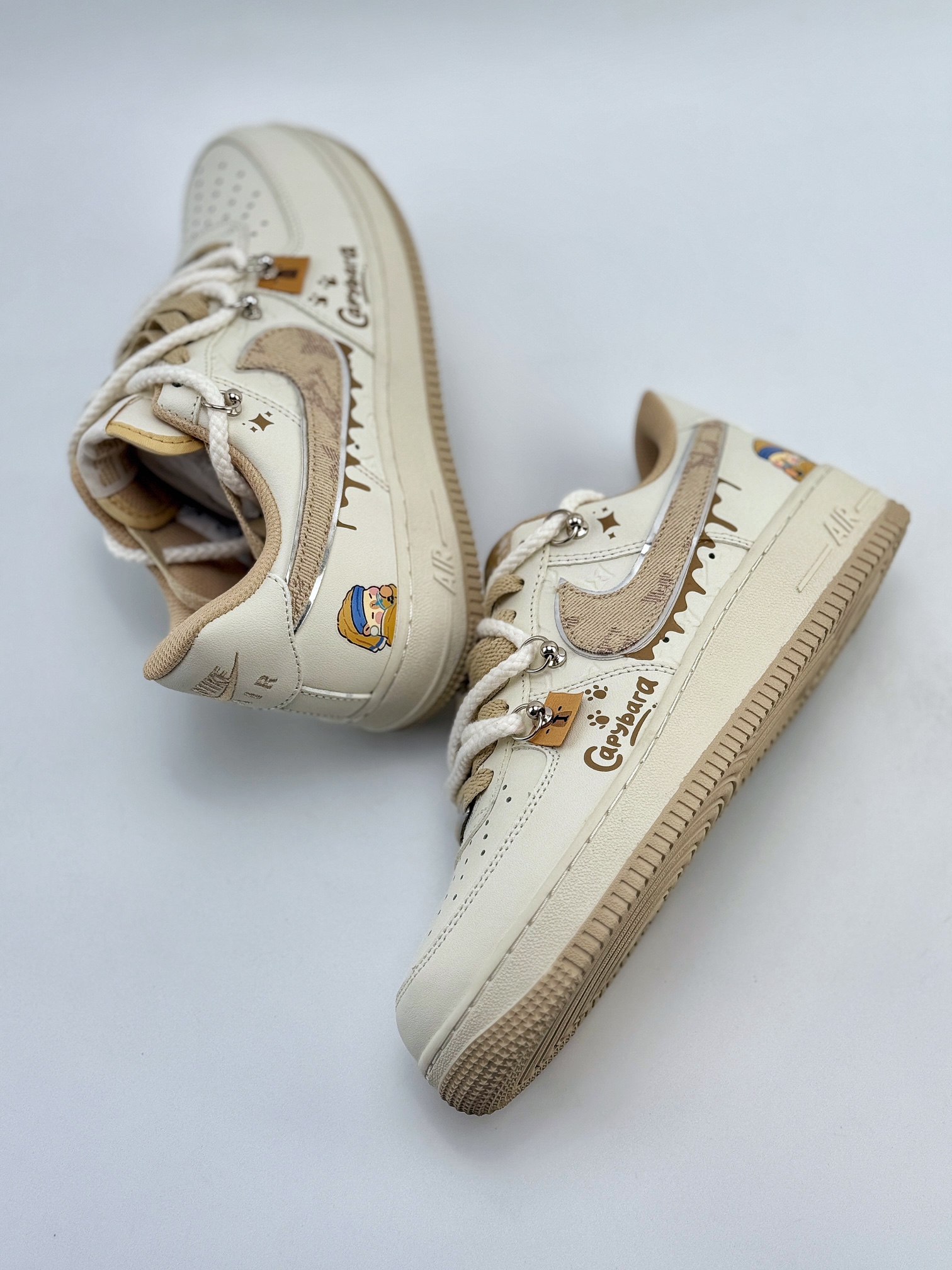 Nike Air Force 1 Low 07 x Louis Vuitton 涂鸦 米棕绑带 LV0506-505