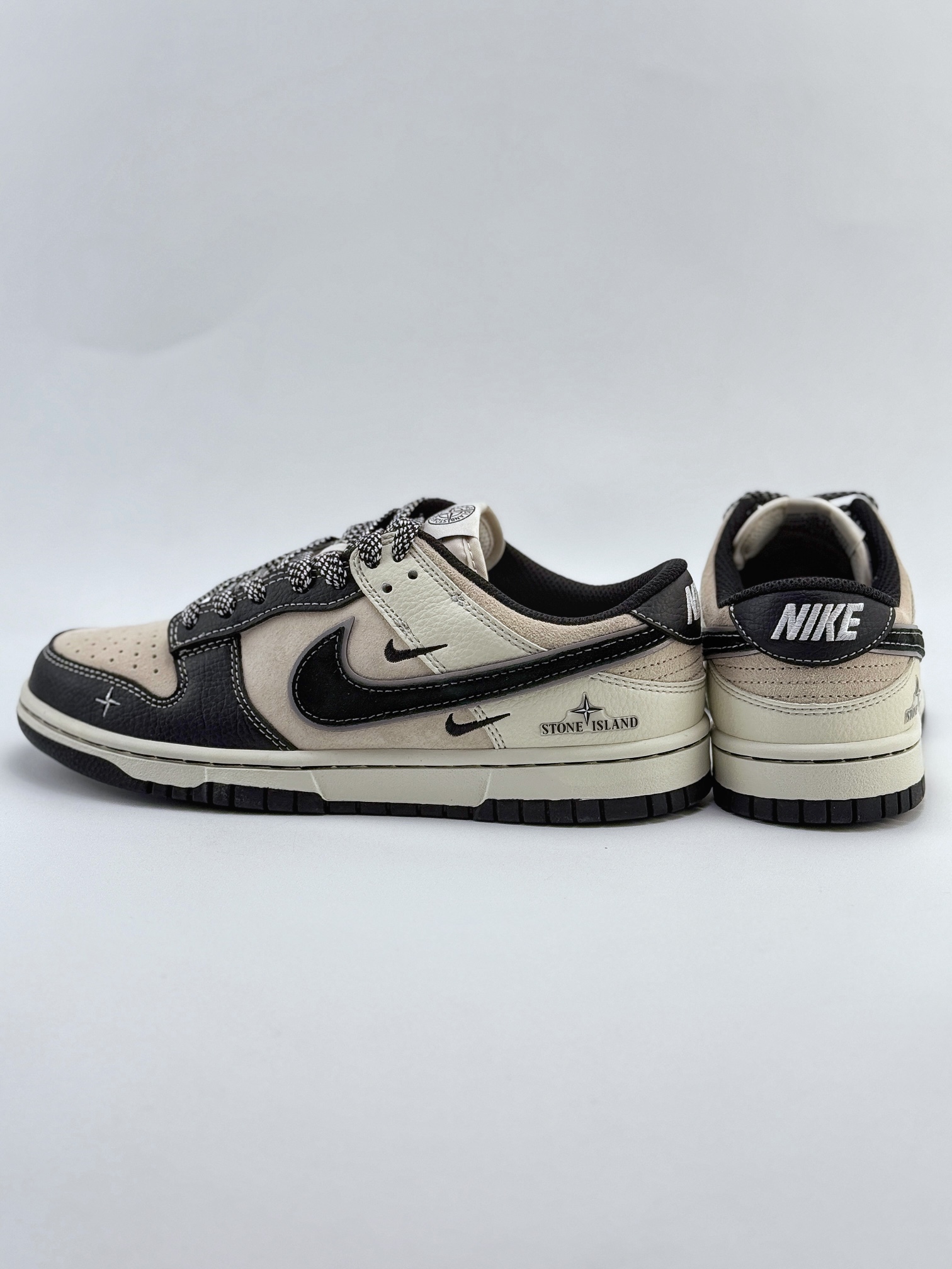 Nike SB Dunk Low x Stone Island 米黑双小钩满天星 DJ2024-038