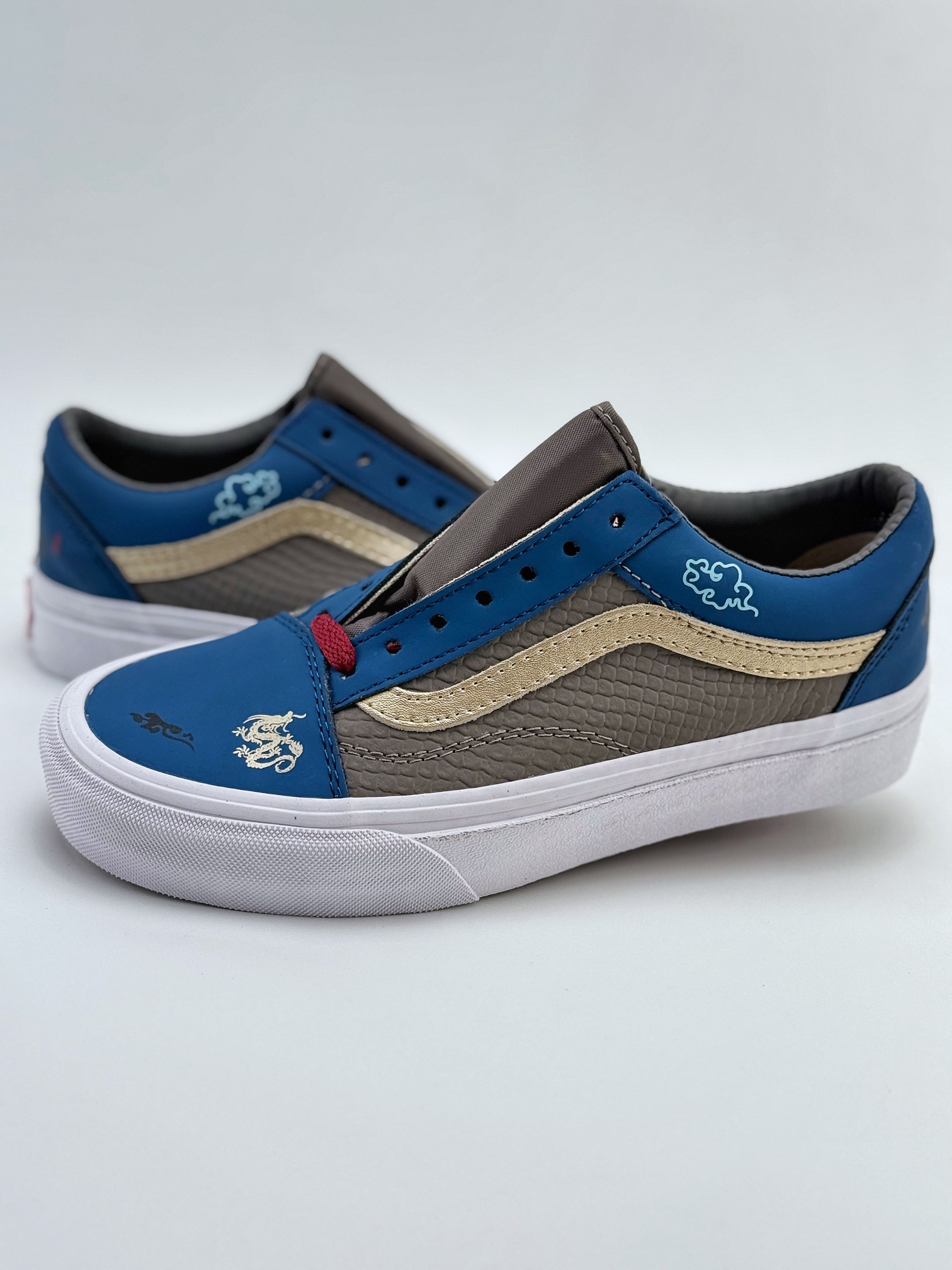 Vans Old Skool 黑神话悟空 祥云龙纹 游戏主题 解构复古减震耐磨轻便低帮板鞋