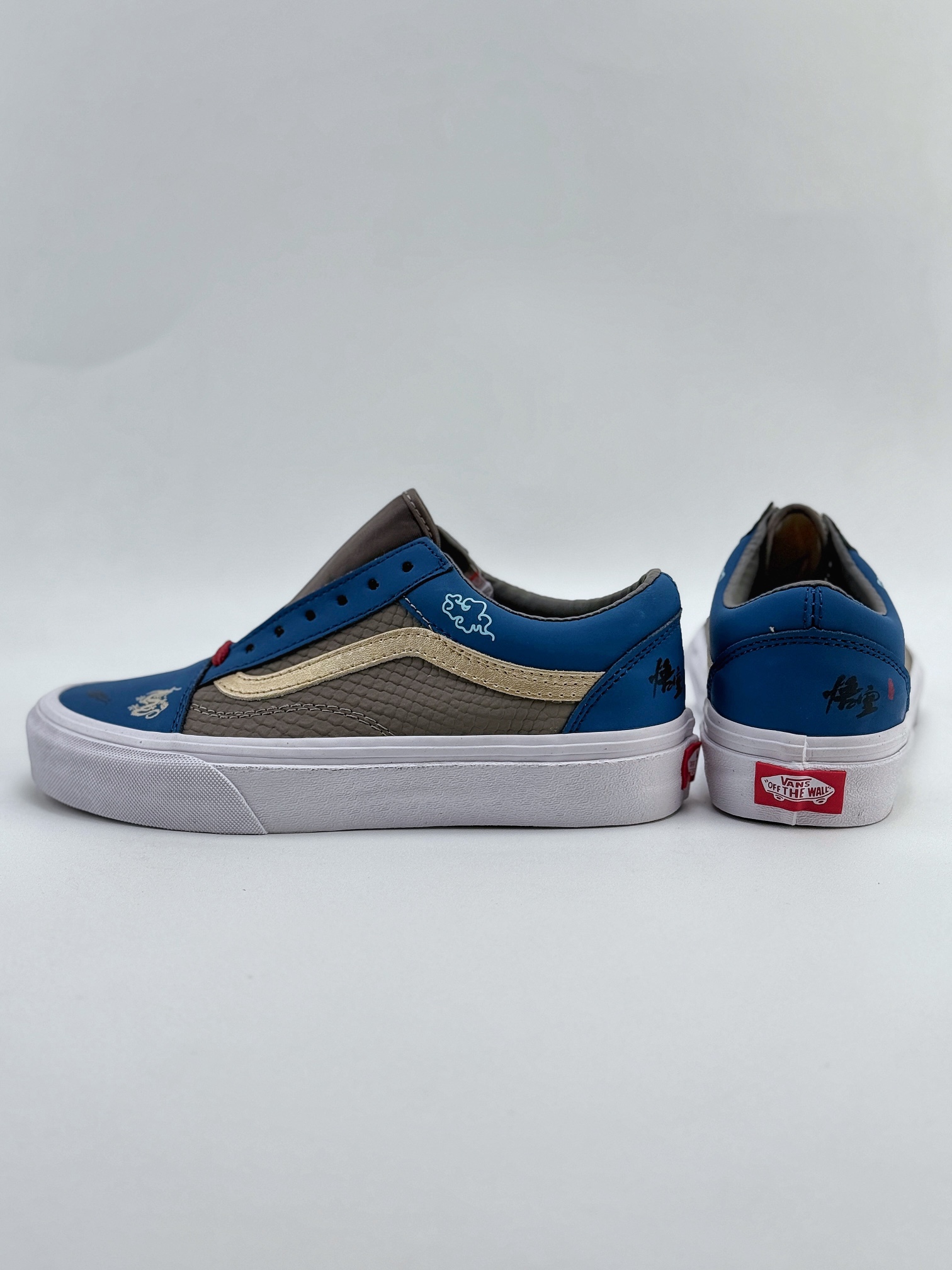 Vans Old Skool 黑神话悟空 祥云龙纹 游戏主题 解构复古减震耐磨轻便低帮板鞋