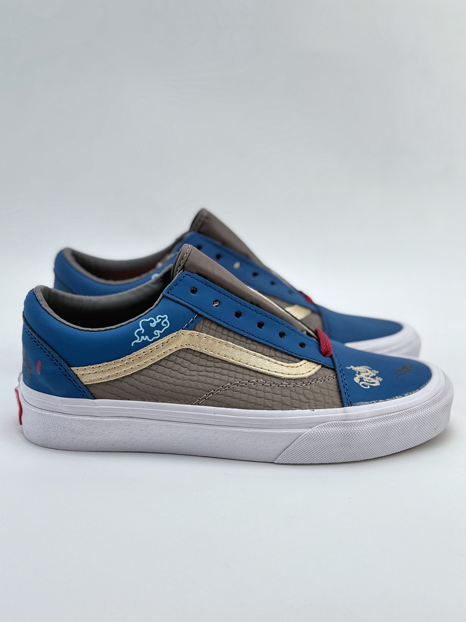 Vans Old Skool 黑神话悟空 祥云龙纹 游戏主题 解构复古减震耐磨轻便低帮板鞋