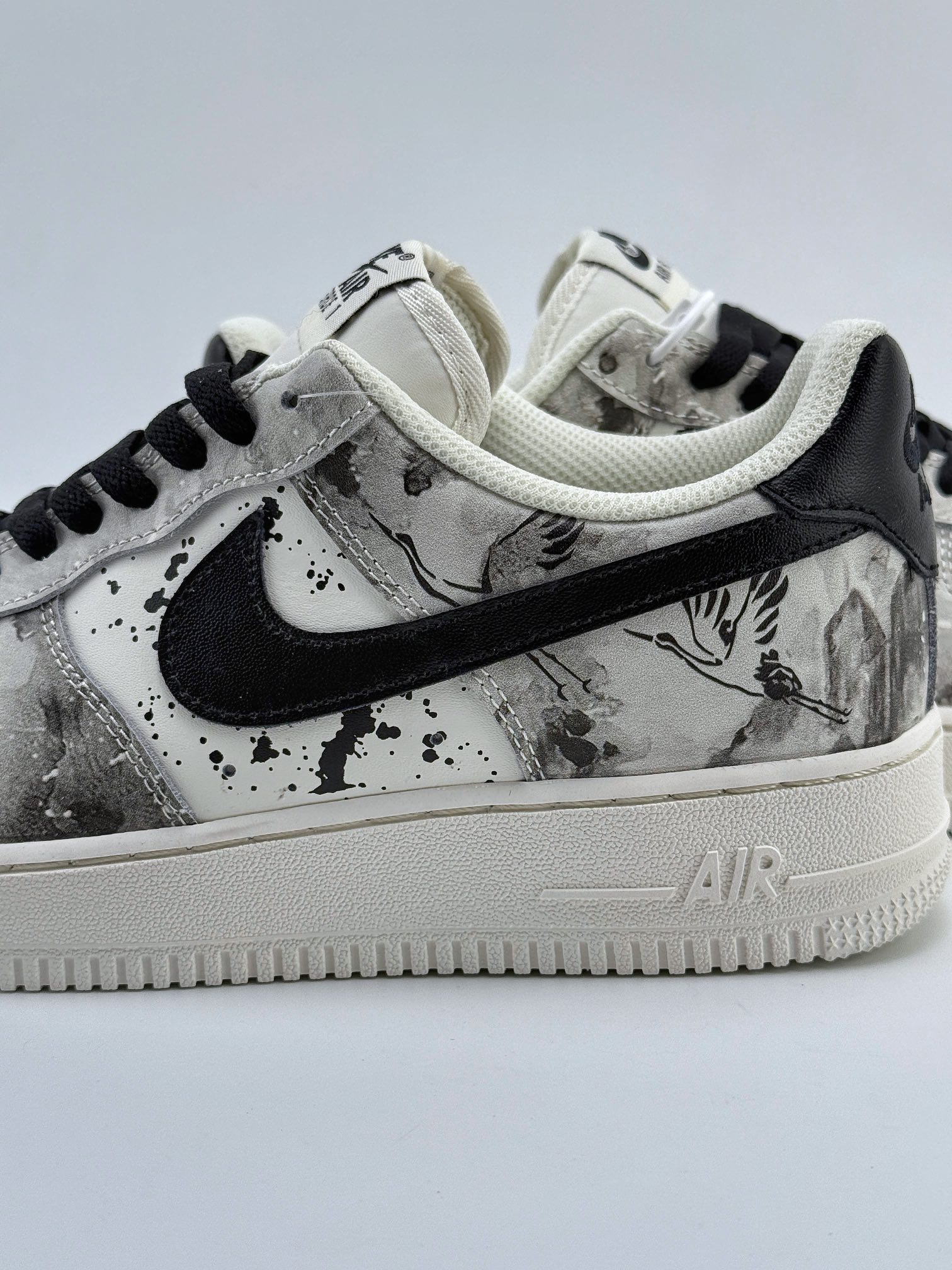 Nike Air Force 1 Low 07 中国风 水墨定制 黑白 BL1522-089