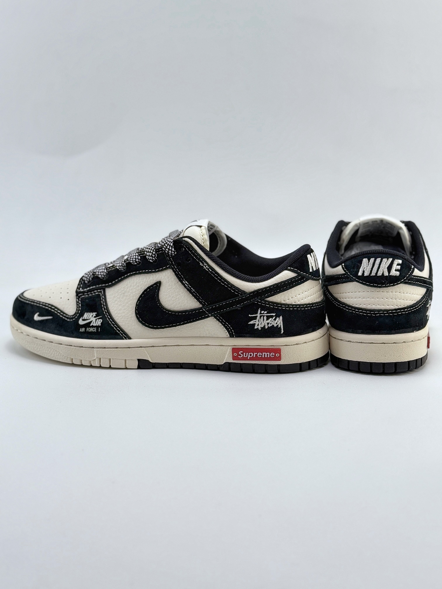 Nike SB Dunk Low x Stussy x Supreme 黑白小钩满天星  SJ2068-300