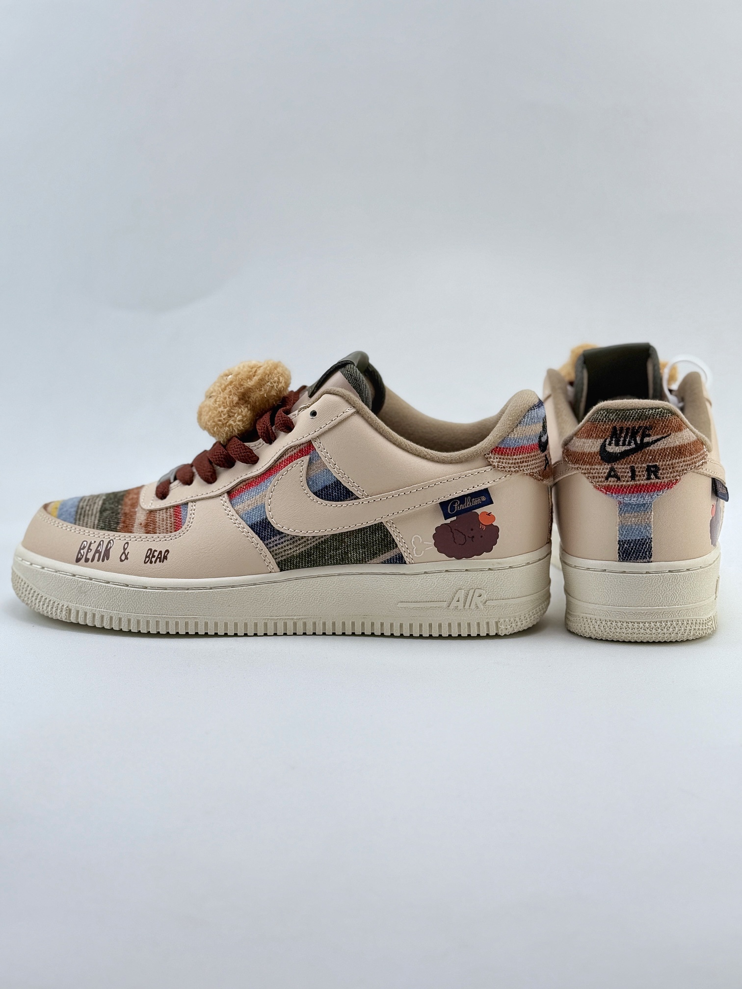 Nike Air Force 1 Low 07 米黄拼接彩虹布  CW2288-230